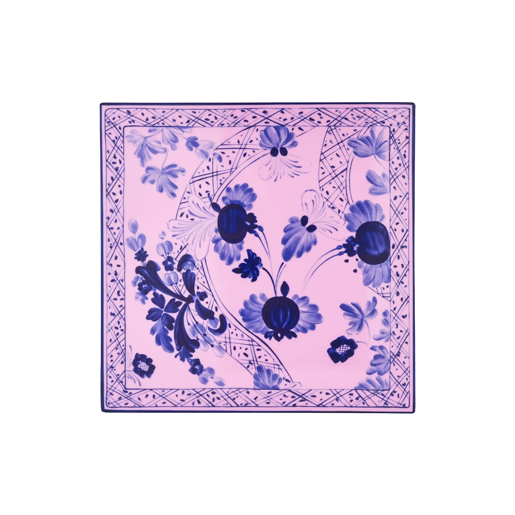 Vista frontal do Set Sousplat Quadrado Tresori Azalea.