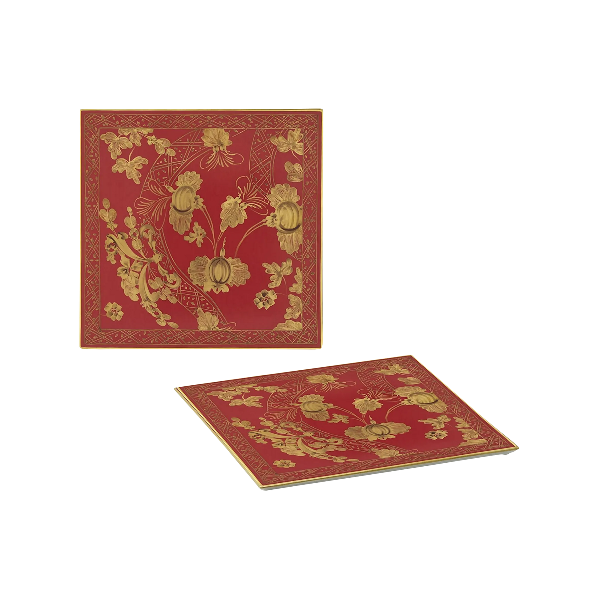 Set Sousplat Quadrado Tresori Rubrum.