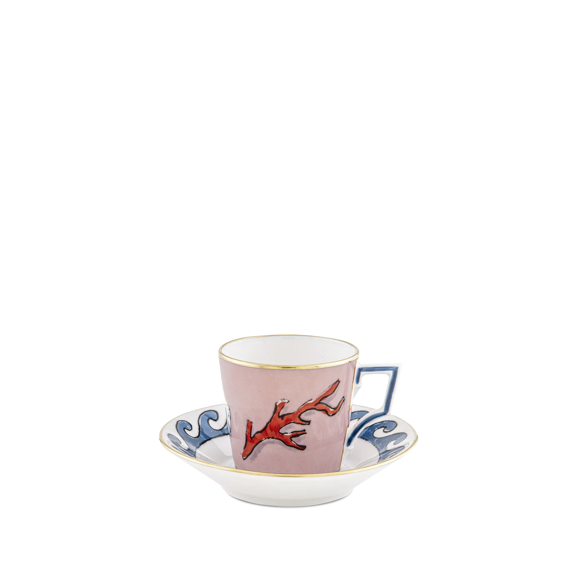 Set Xícara Café Viaggio Di Nettuno Rosa.
