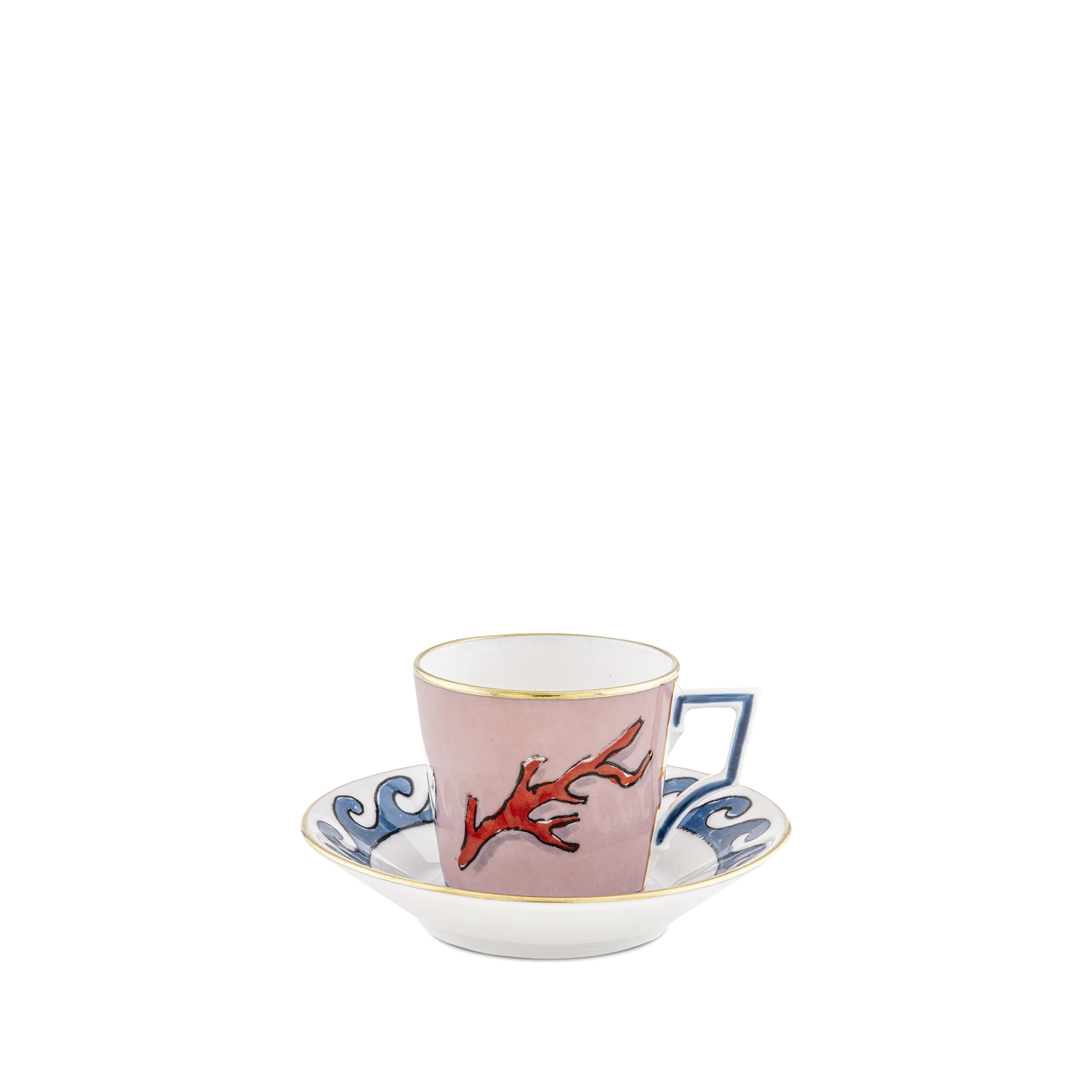 Set Xícara Café Viaggio Di Nettuno Rosa.