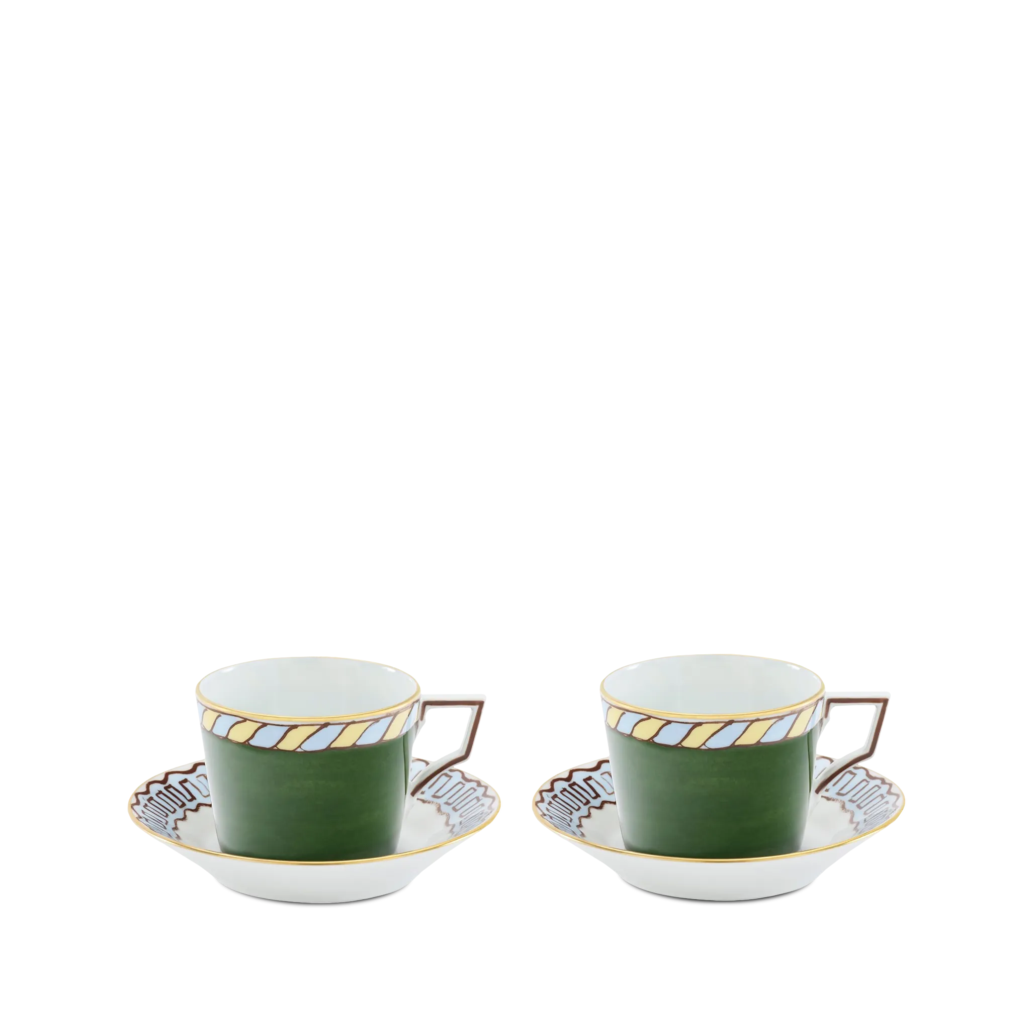 Set Xícara Chá Viaggio Di Nettuno Verde.