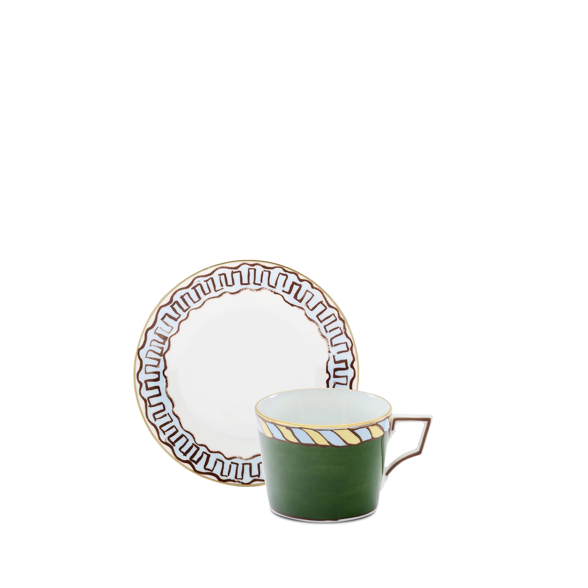 Set Xícara Chá Viaggio Di Nettuno Verde.