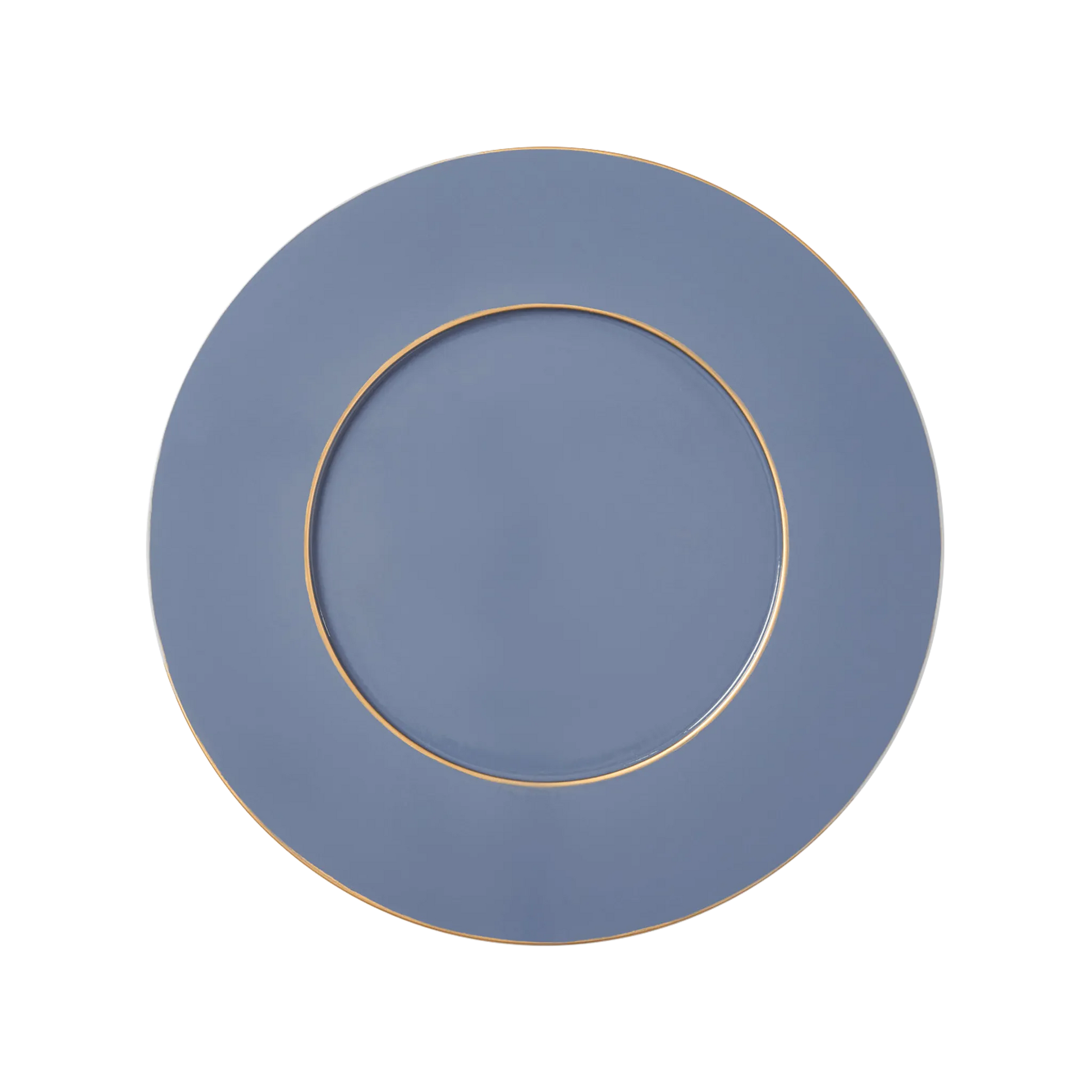 Vista frontal do Sousplat Azul.