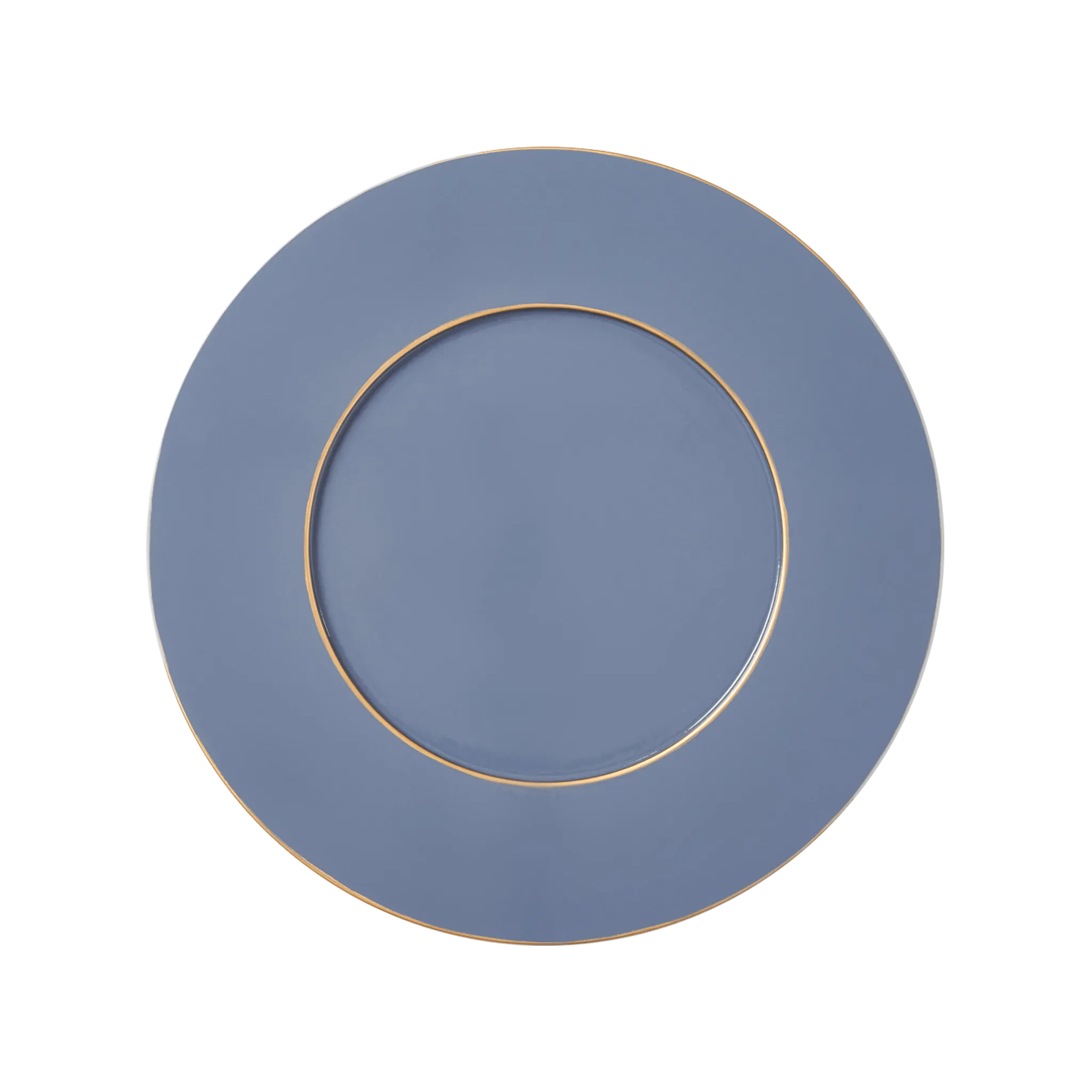 Vista frontal do Sousplat Azul.