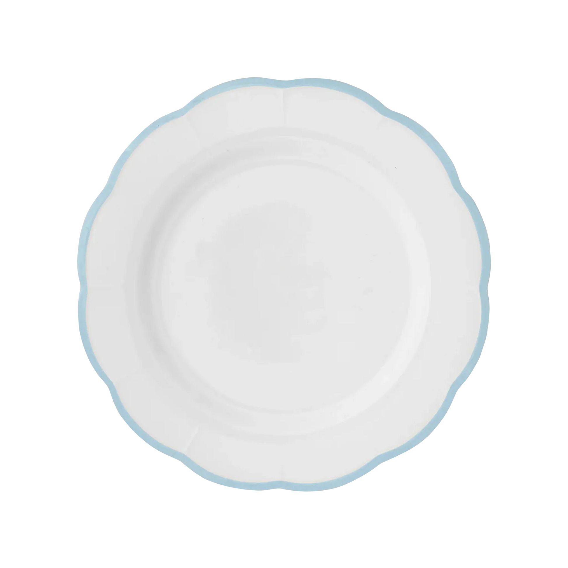 Vista frontal do Sousplat Bitossi Azul Claro.