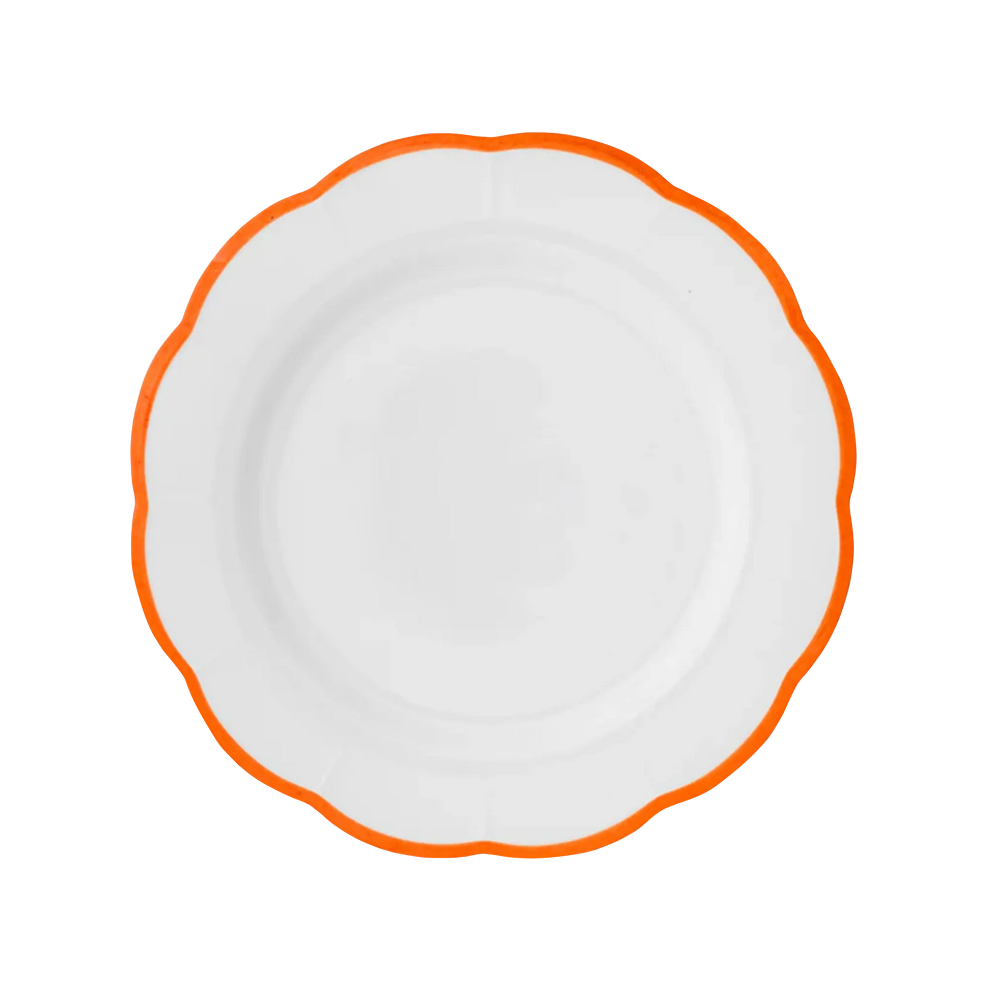 Vista frontal do Sousplat Bitossi Laranja.