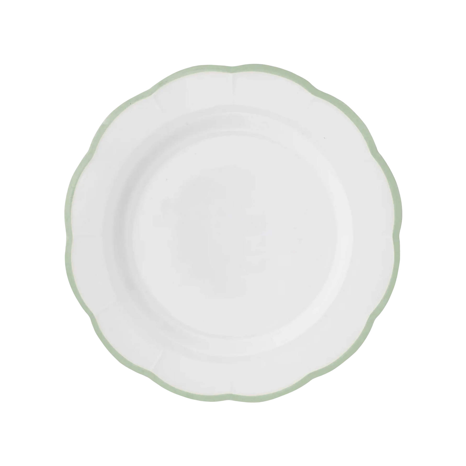 Vista frontal Sousplat Bitossi Verde Claro.