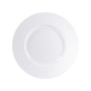 Vista frontal do Sousplat Ecume Branco.