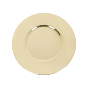 Vista frontal do Sousplat Ouro 24K.