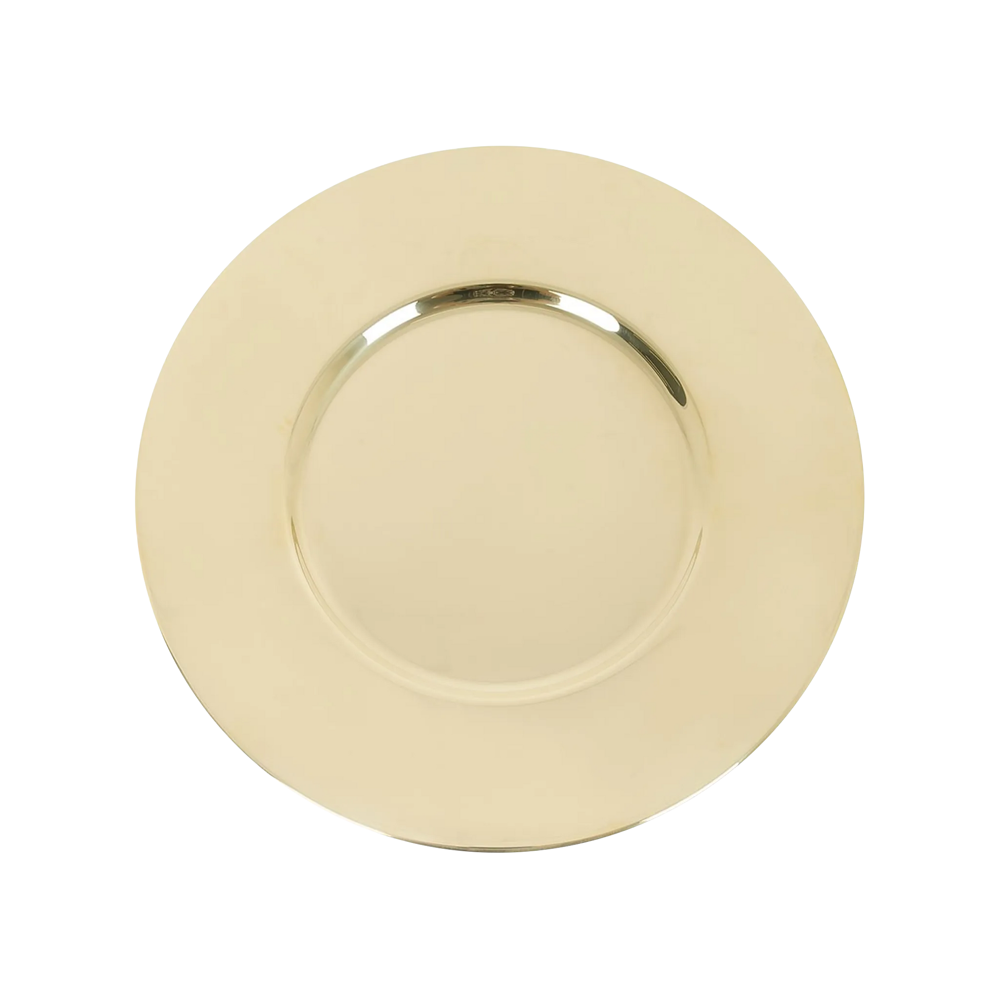 Vista frontal do Sousplat Ouro 24K.