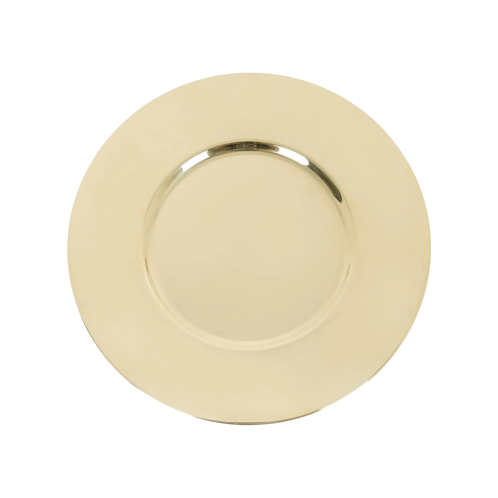 Vista frontal do Sousplat Ouro 24K.