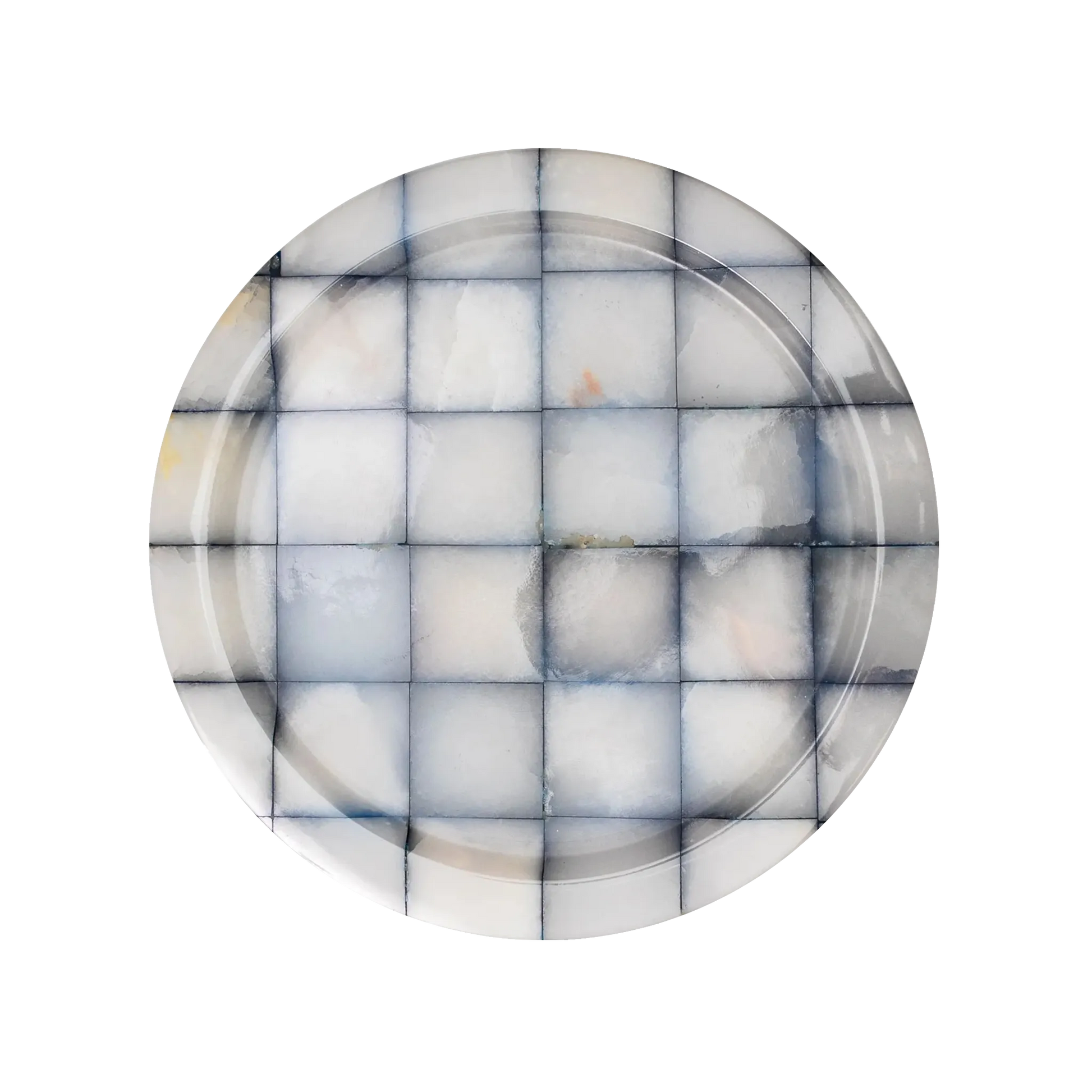 Sousplat Quadriculado Ônix Azul.