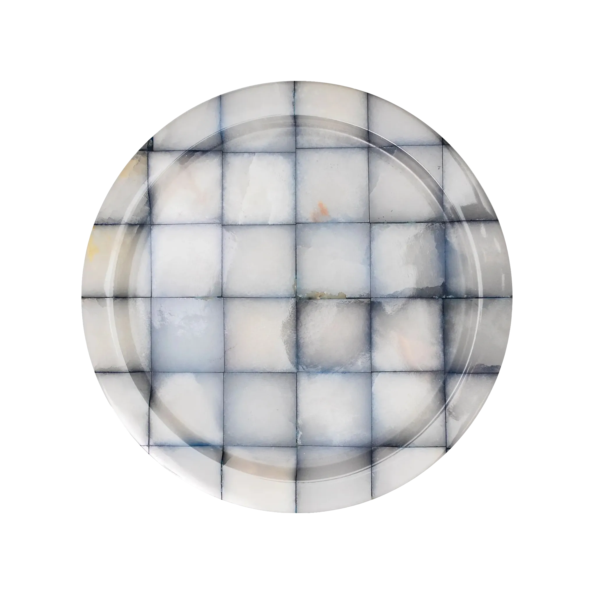 Sousplat Quadriculado Ônix Azul.