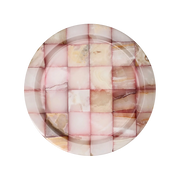 Sousplat Quadriculado Ônix Rosa.