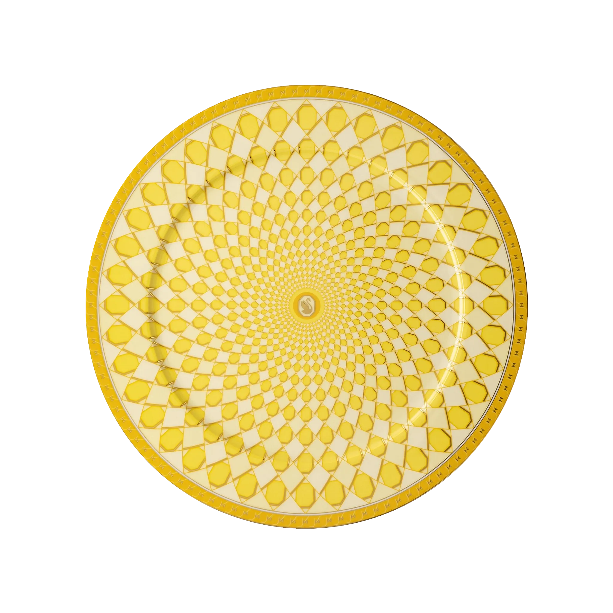 Sousplat Swarovski Amarelo.