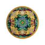 Vista frontal do Sousplat Versace Jungle.