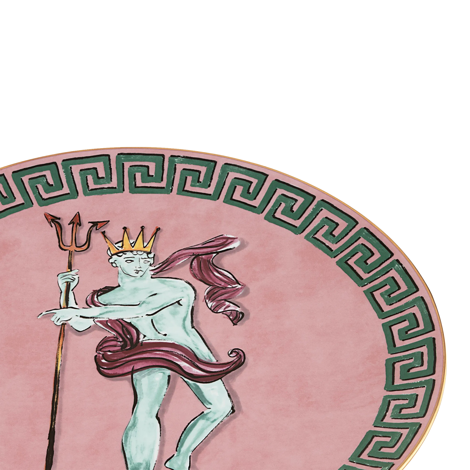 Detalhe do Sousplat Viaggio Di Nettuno Rosa.