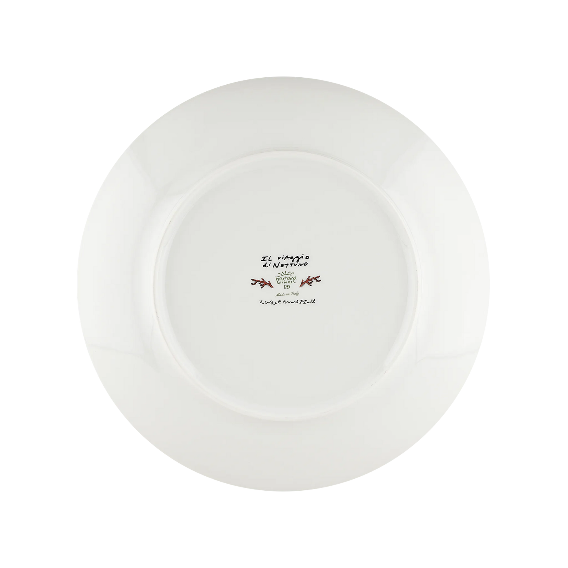 Verso do Sousplat Viaggio Di Nettuno Rosa.