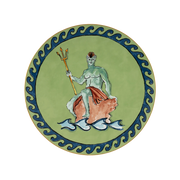 Vista frontal do Sousplat Viaggio Di Nettuno Verde.