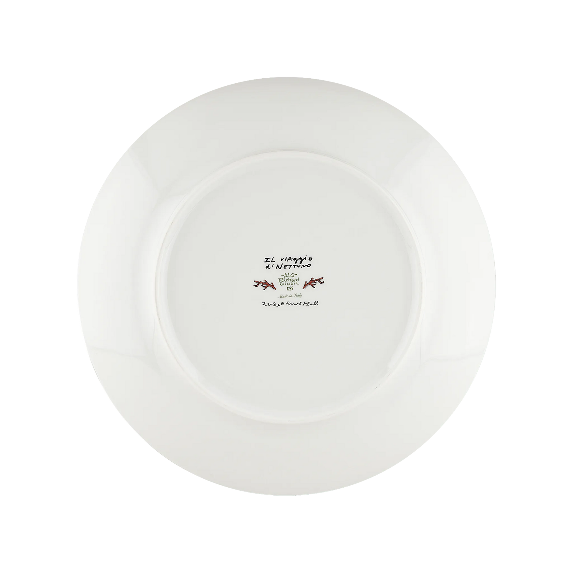 Verso do Sousplat Viaggio Di Nettuno Verde.