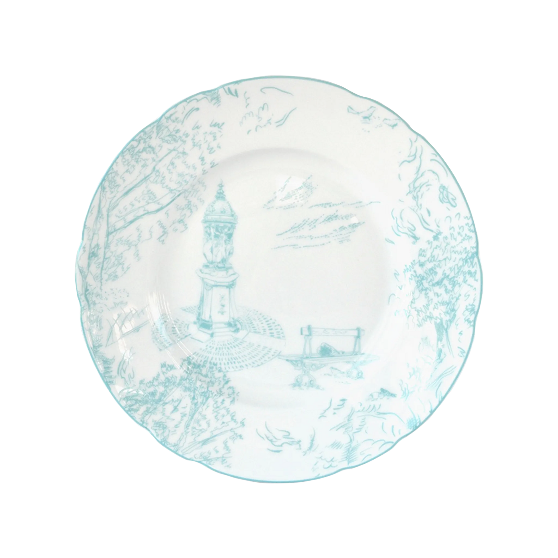 Prato Sobremesa Tout Paris azul.