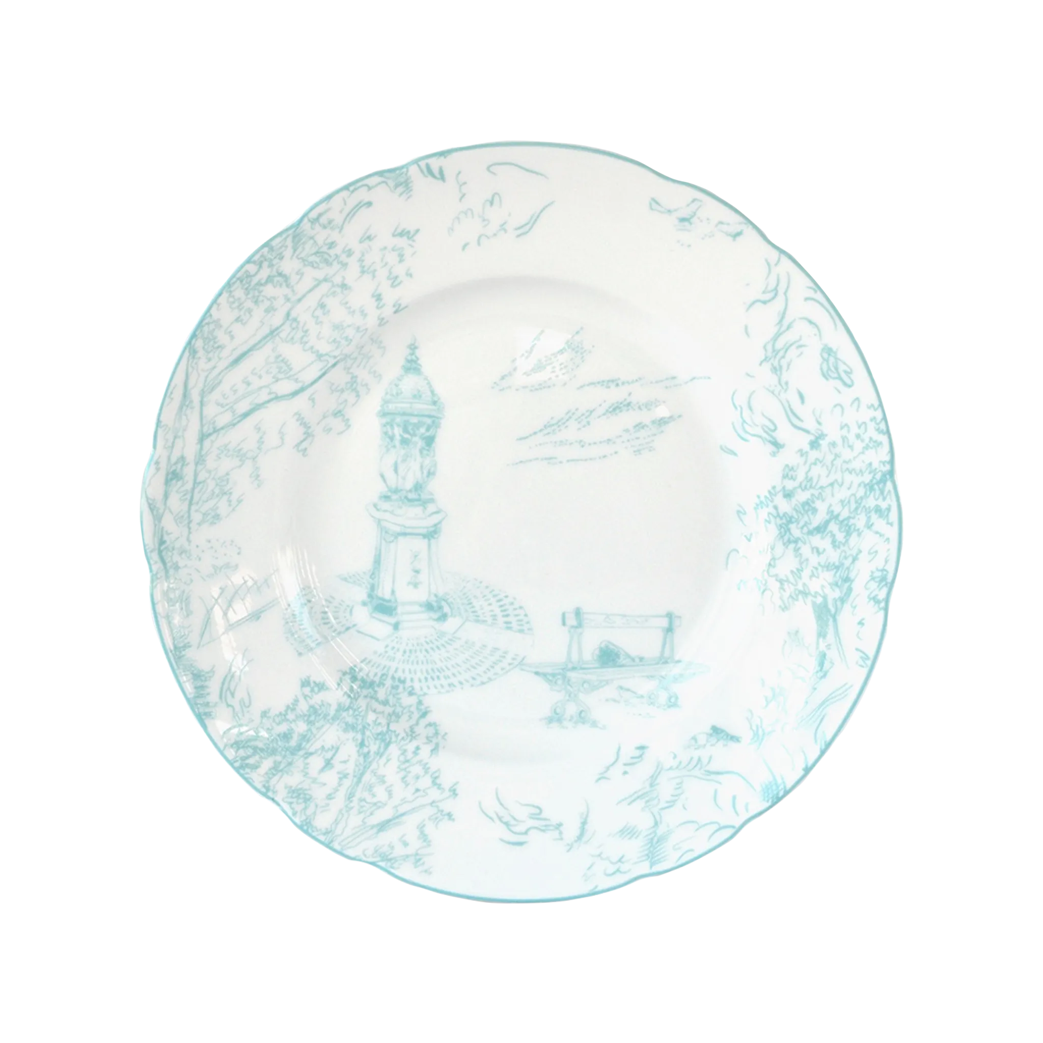 Prato Sobremesa Tout Paris azul.