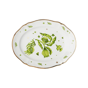 Travessa Oval Floral Green.
