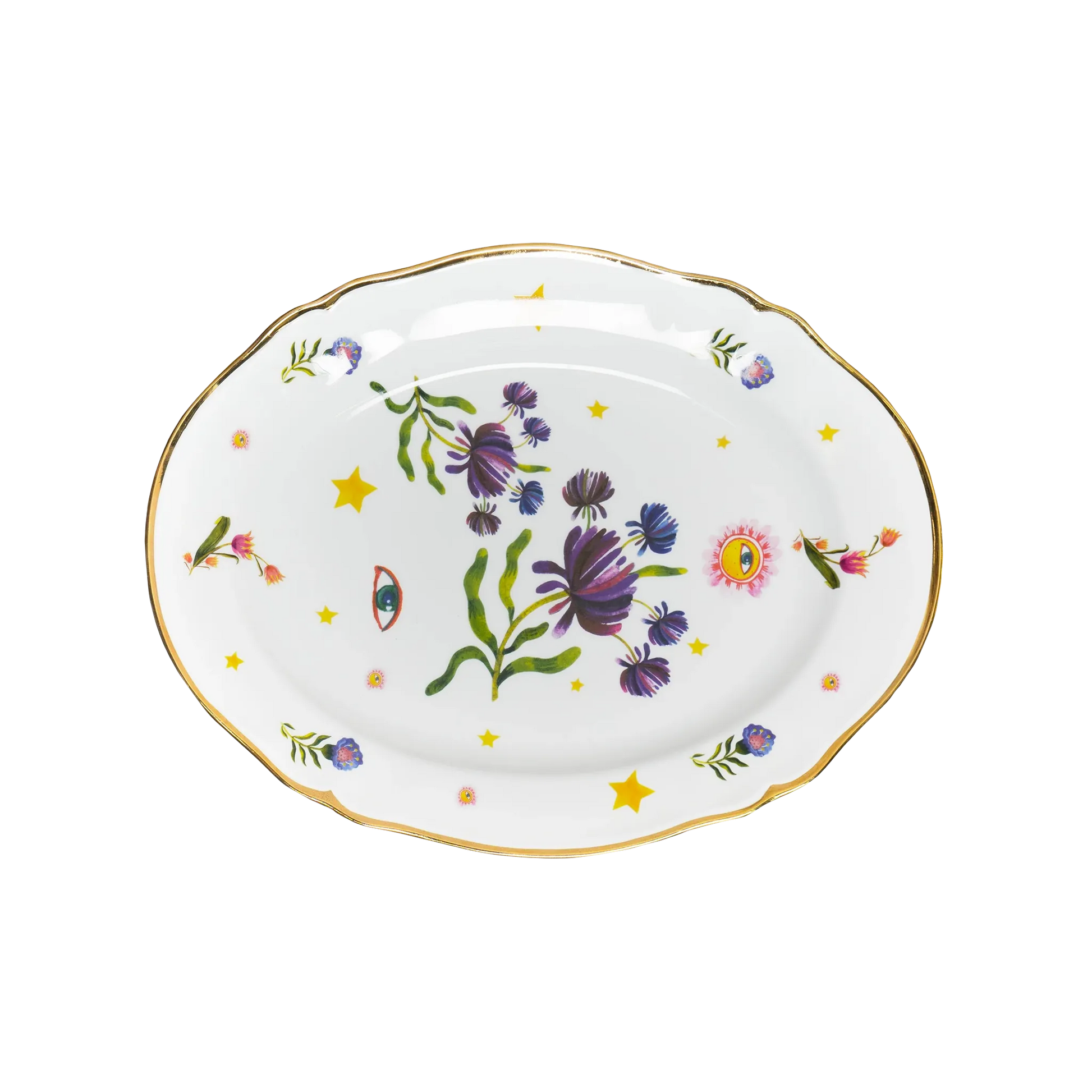 Travessa Oval Floral Vintage.