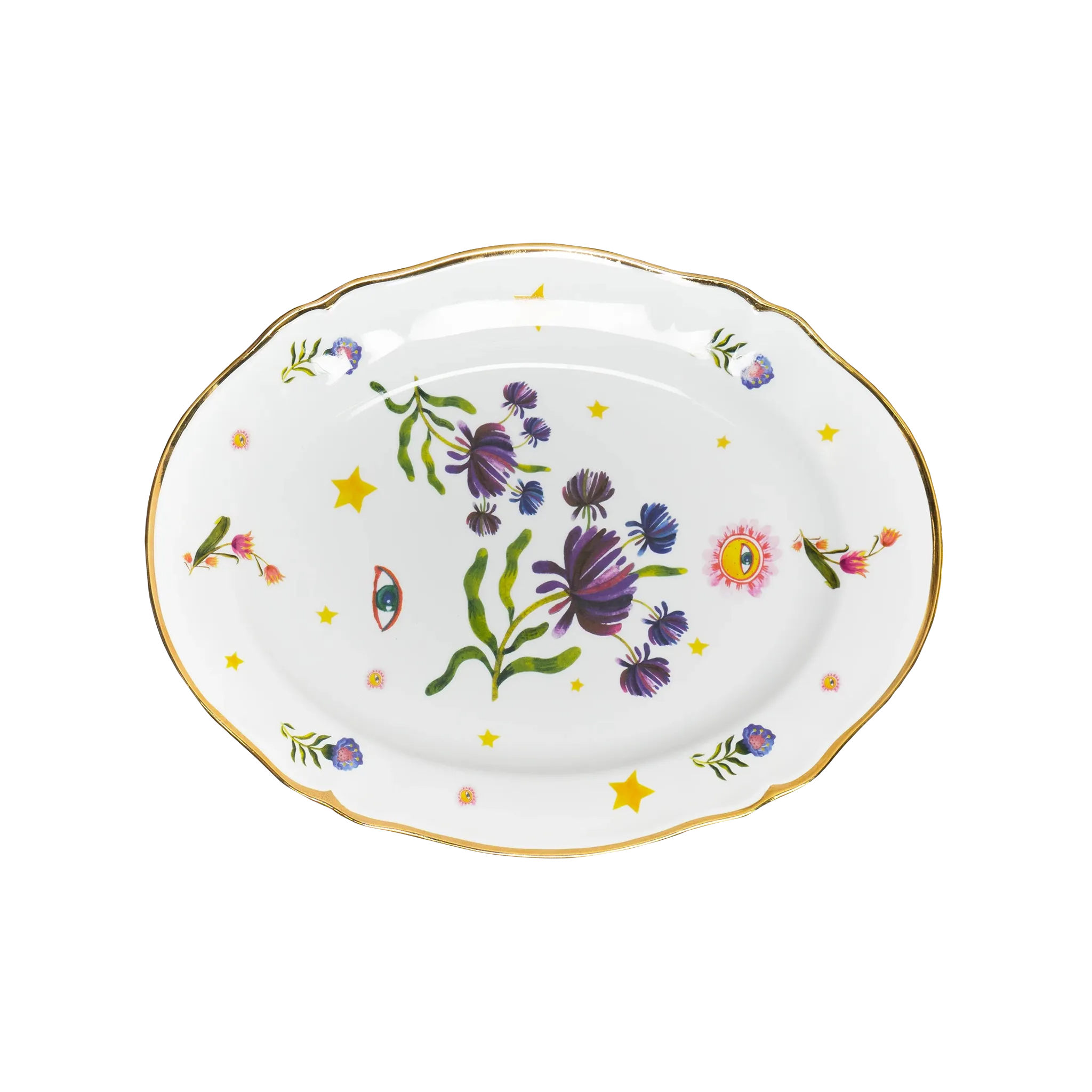 Travessa Oval Floral Vintage.