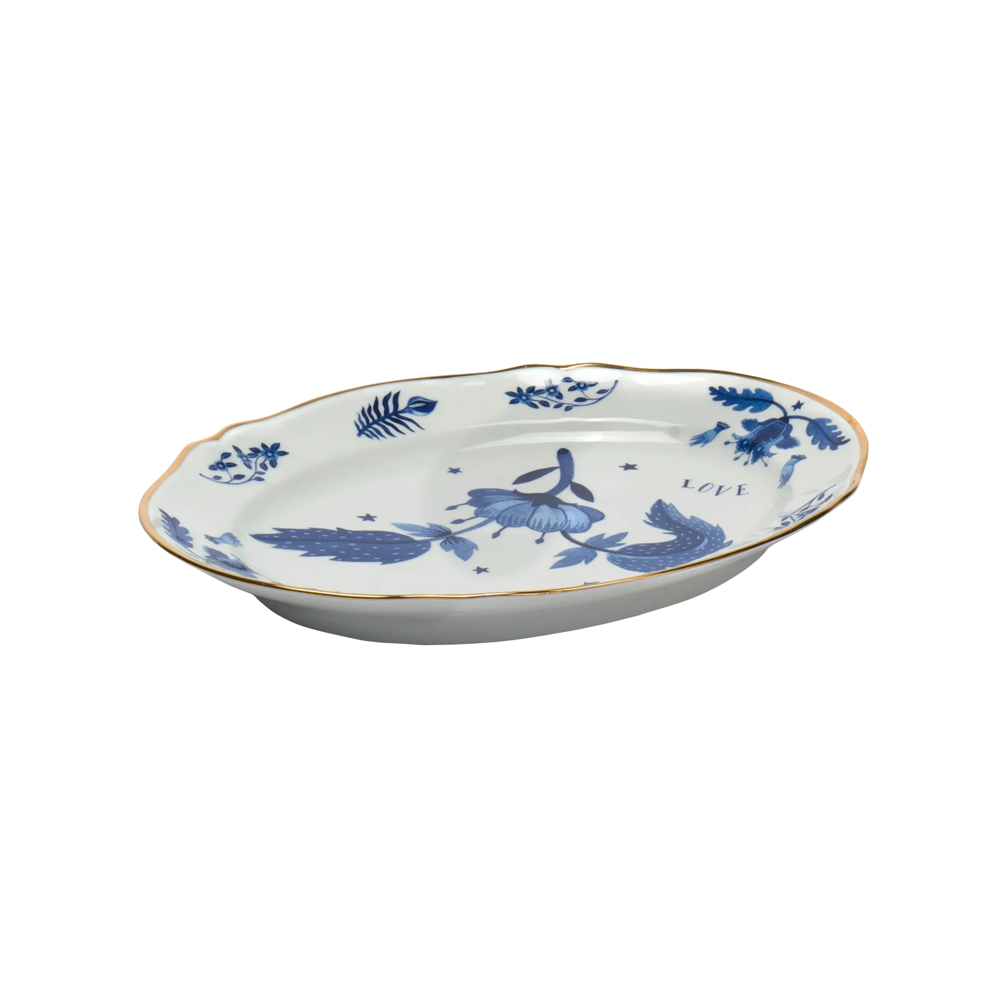 Travessa Oval Over Blue.