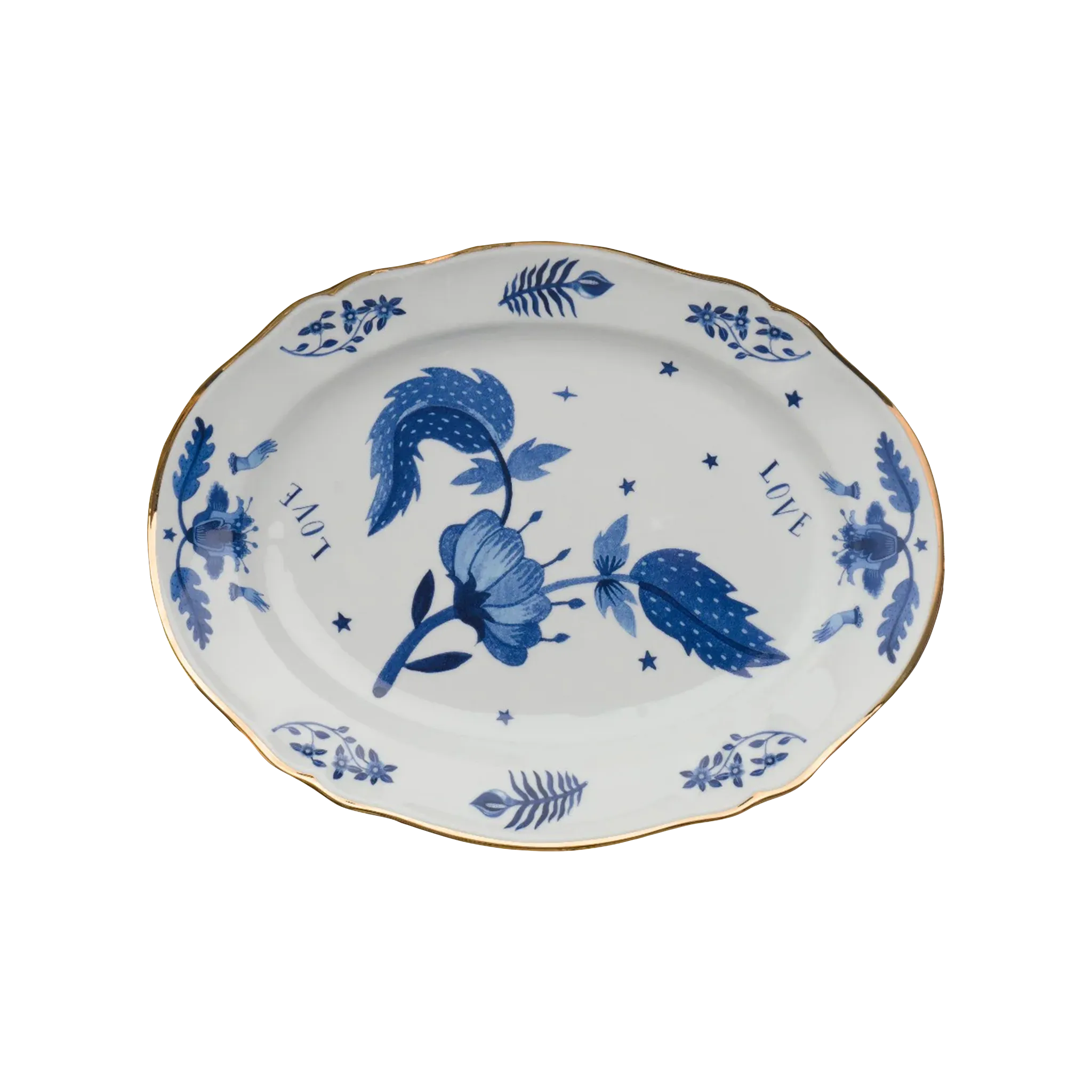 Travessa Oval Over Blue.