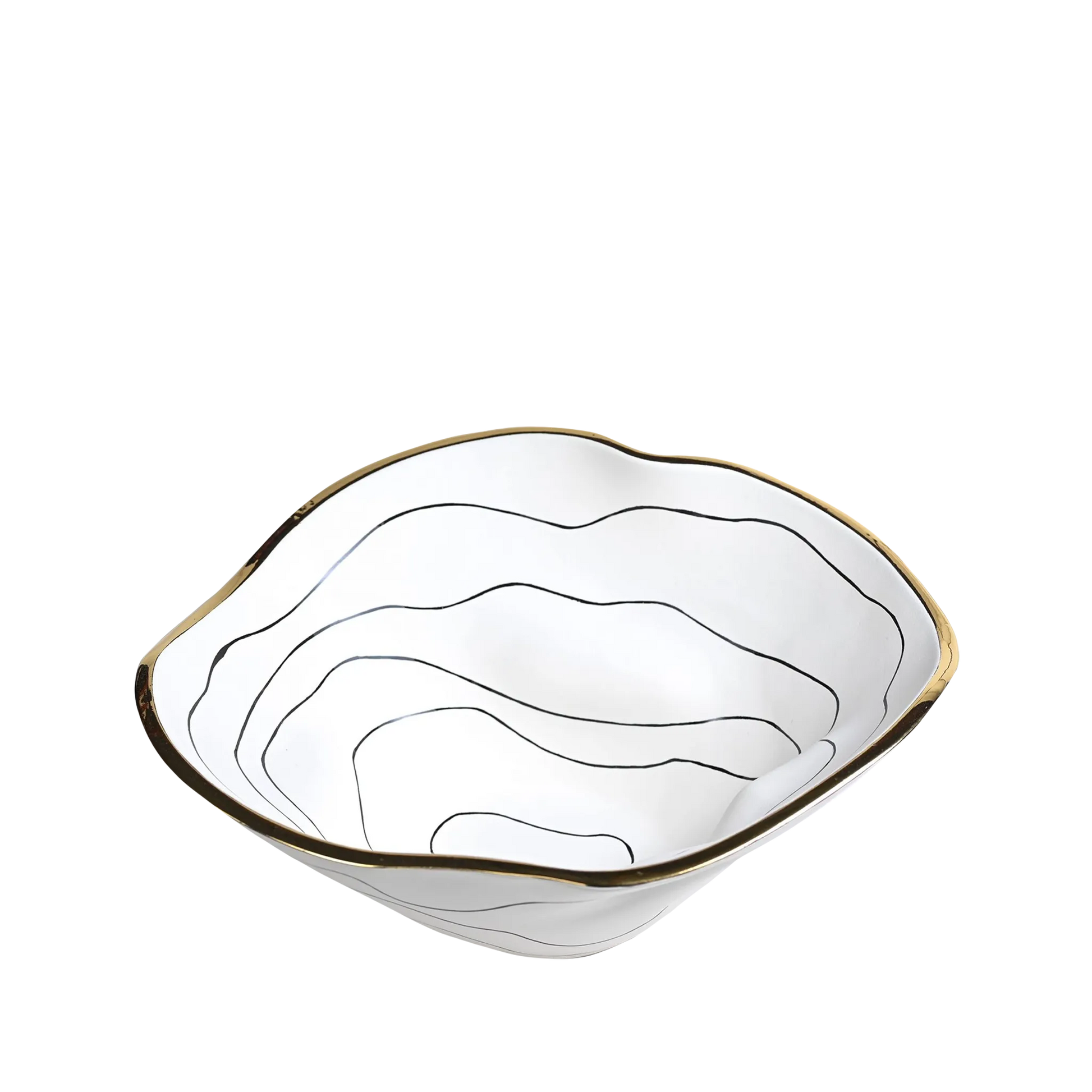 Vaso Irregular Ondas Branco.