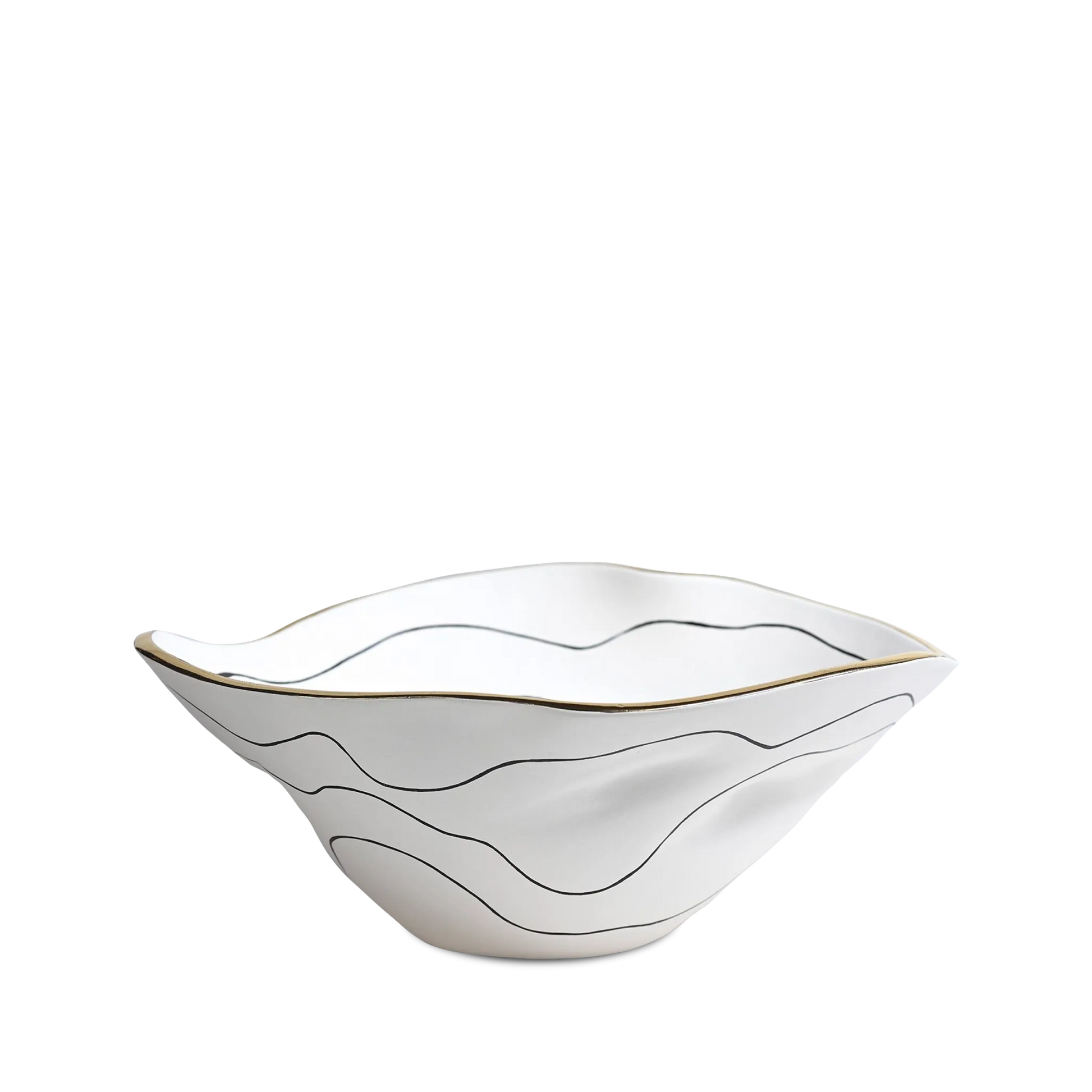 Vaso Irregular Ondas Branco.