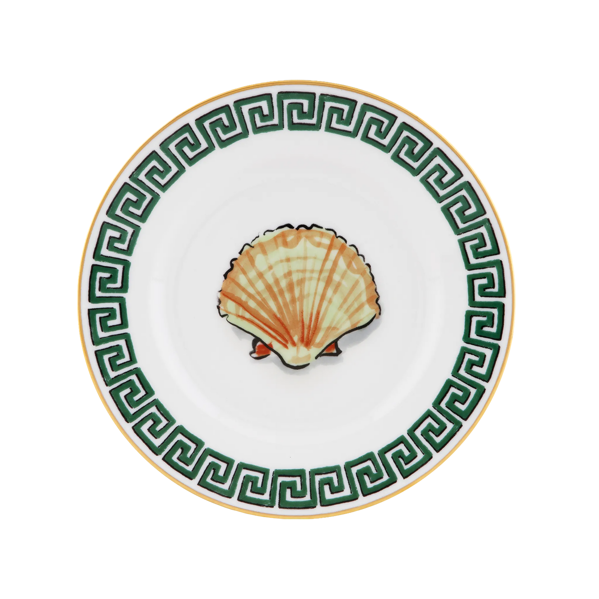 Vista frontal do Prato Pão Viaggio Di Nettuno Branco.