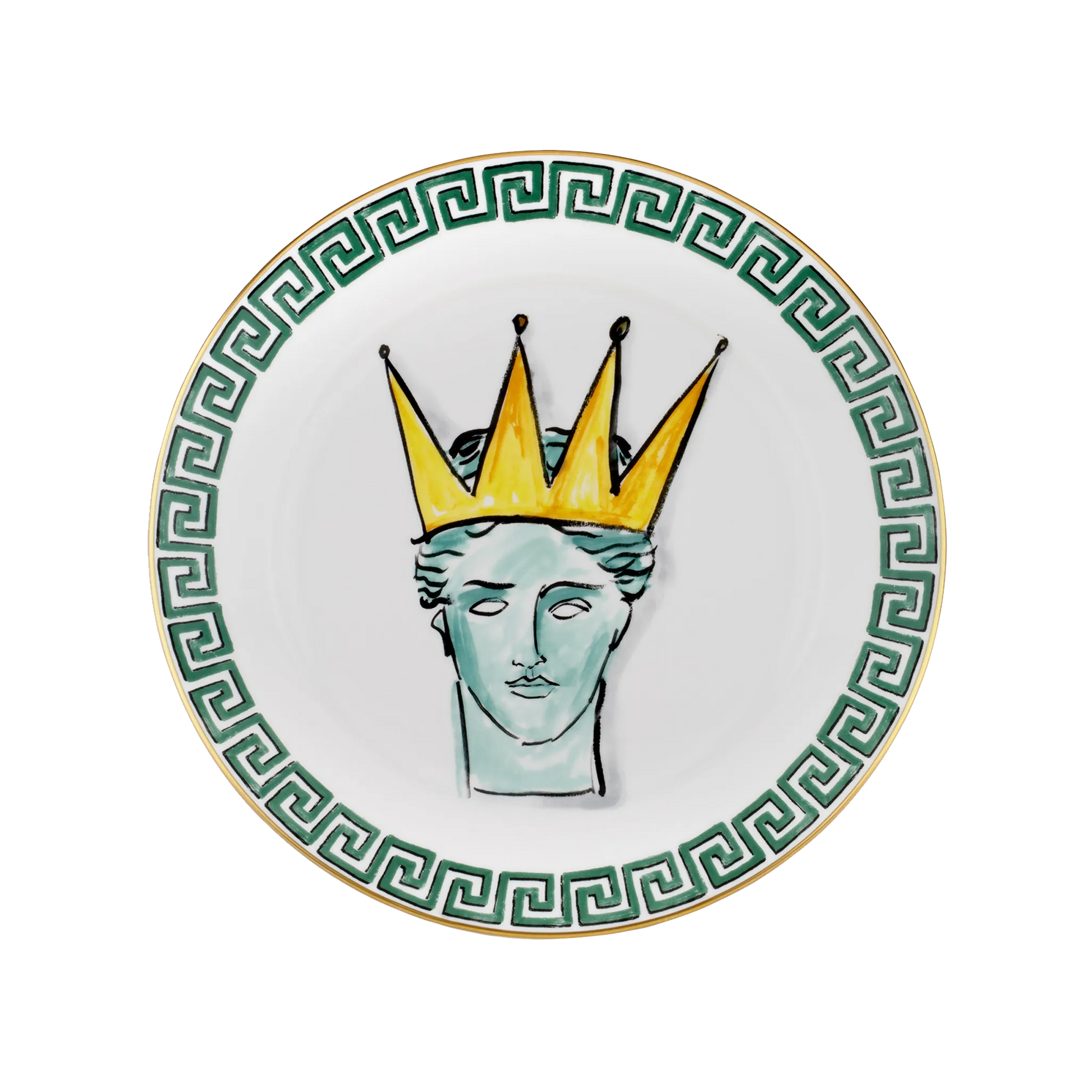 Vista frontal do Prato Raso Viaggio Di Nettuno Branco.