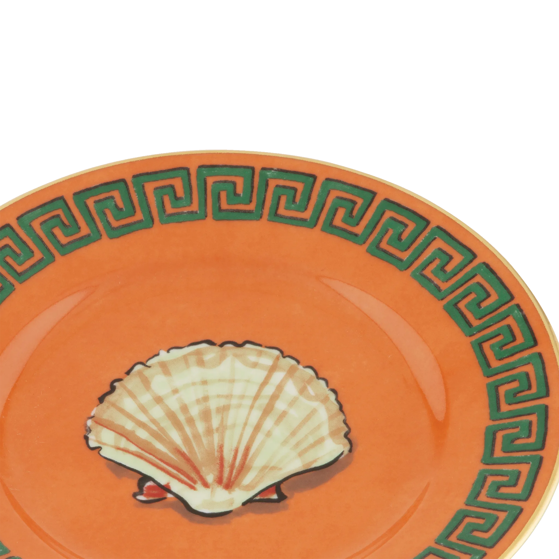 Detalhe do Prato Pão Viaggio Di Nettuno Laranja.
