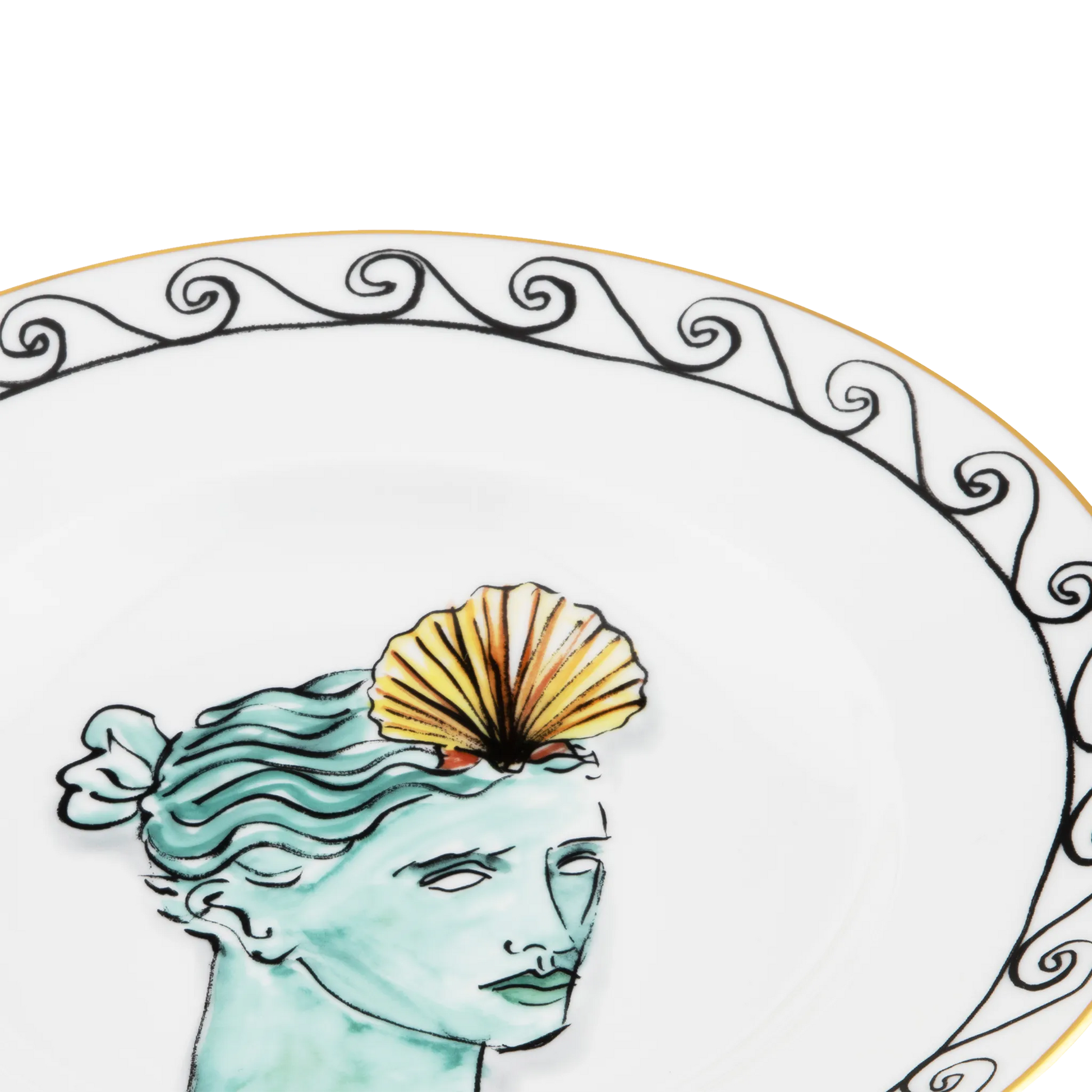 Detalhes do Prato Fundo Viaggio Di Nettuno Branco.