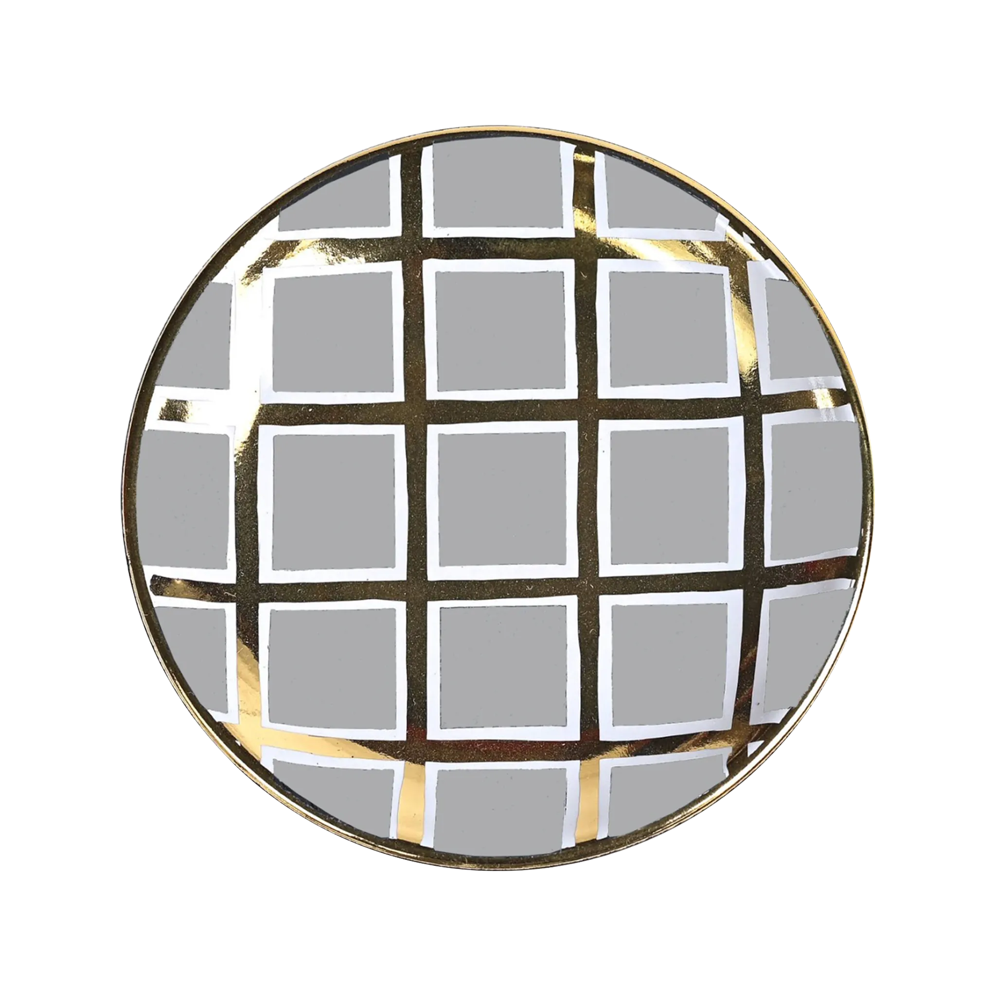 Vista frontal do Vide Poche Grid Cinza.