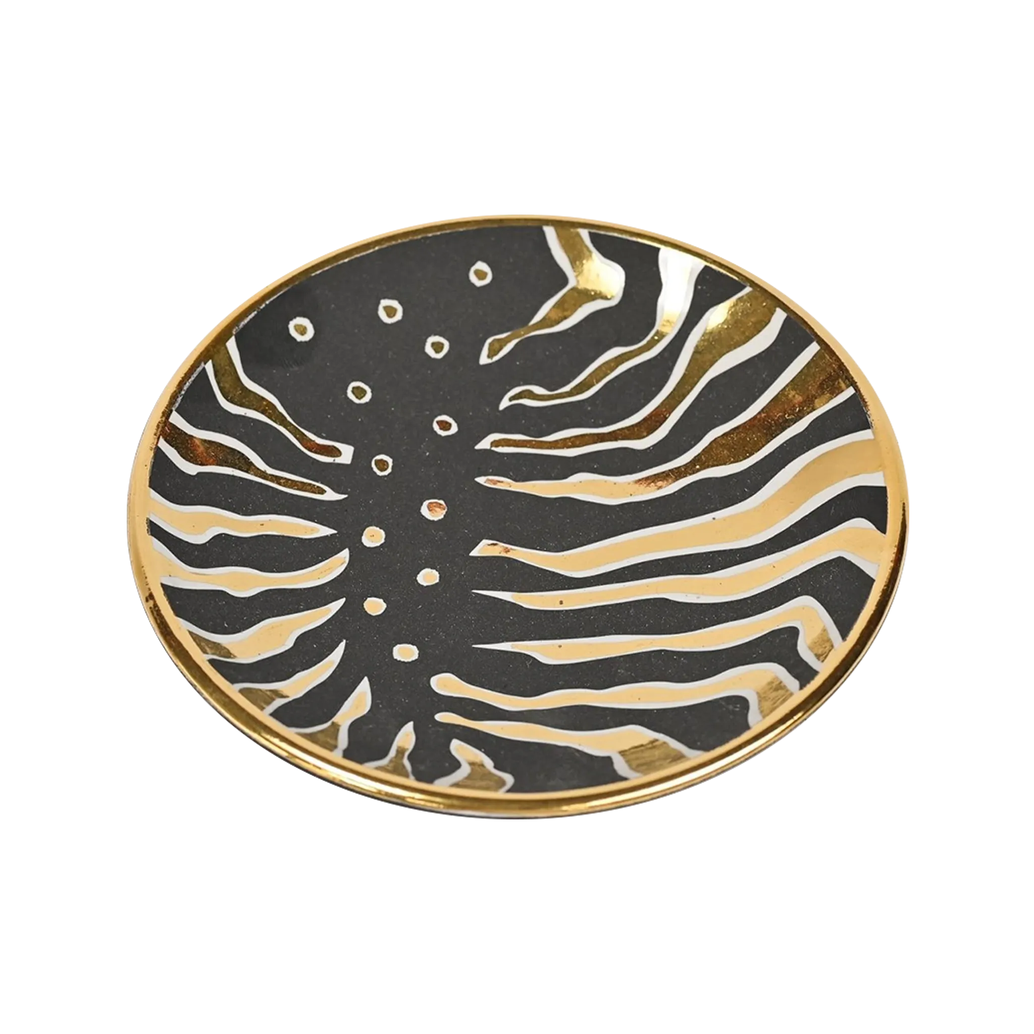 Vista frontal do Vide Poche Tiger Lines Preto.