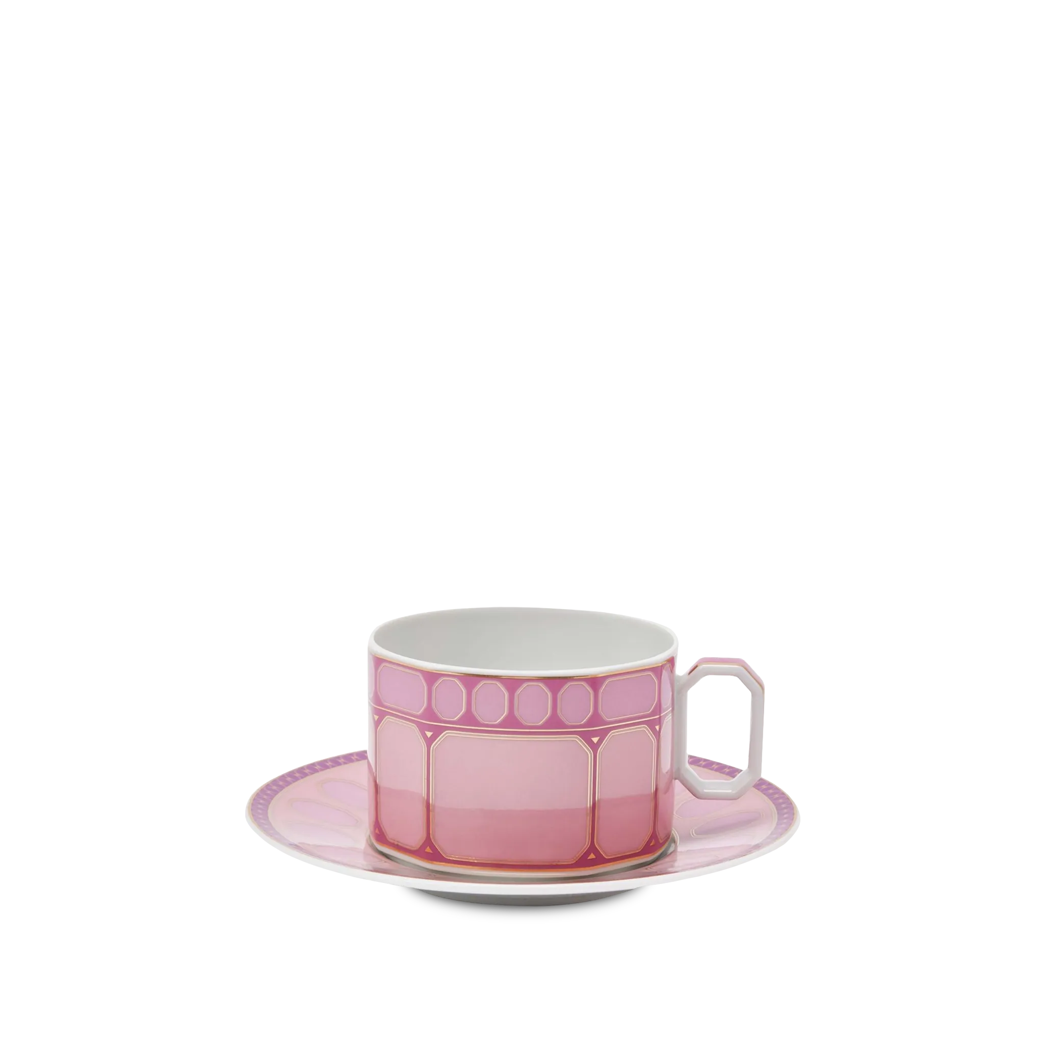 Xícara de Chá Swarovski Rosa.