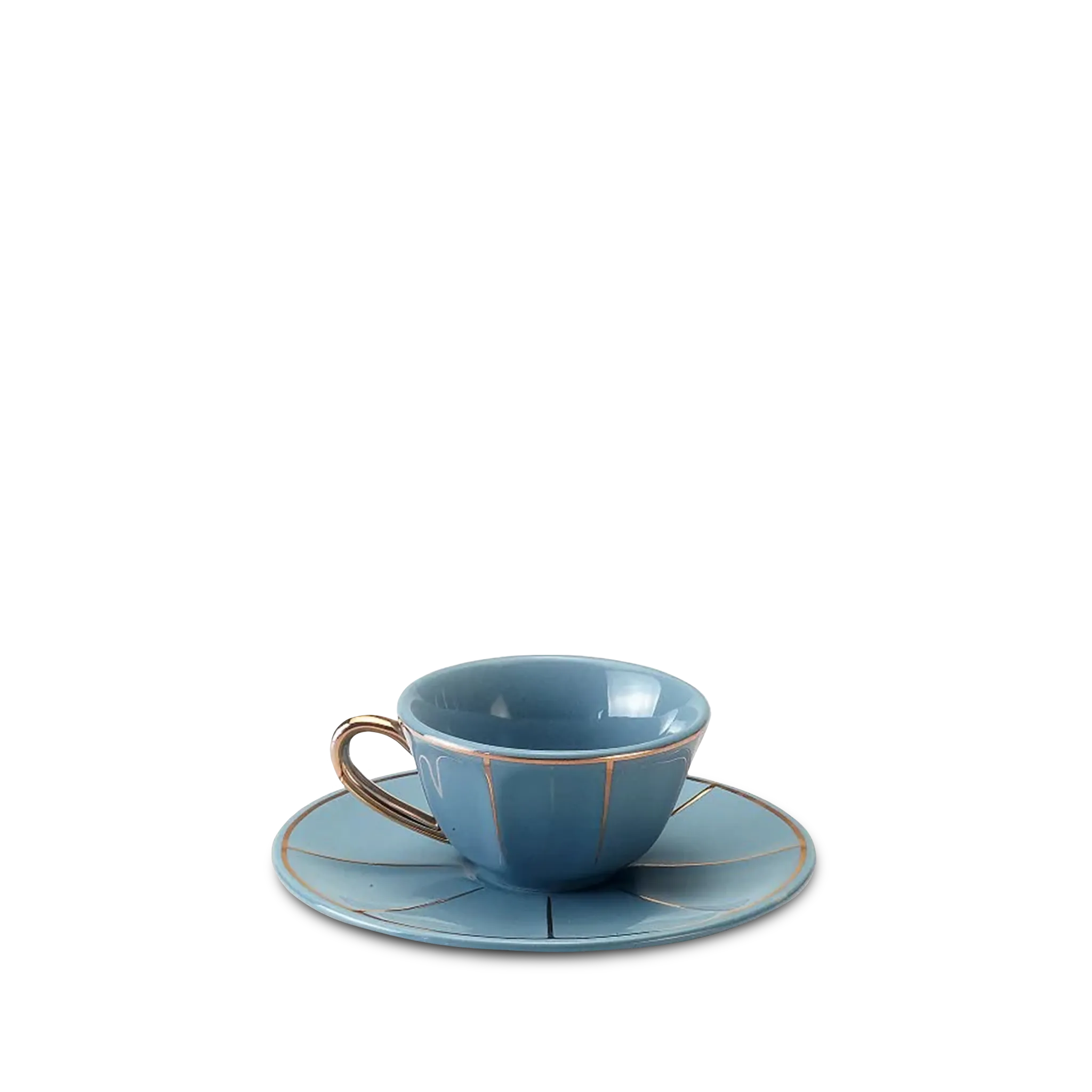 Xícara de Café Azul Vintage.