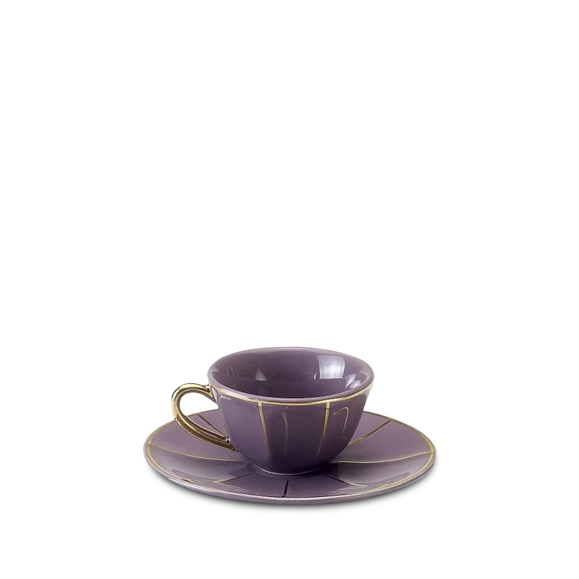 Xícara de Café Roxa Vintage.