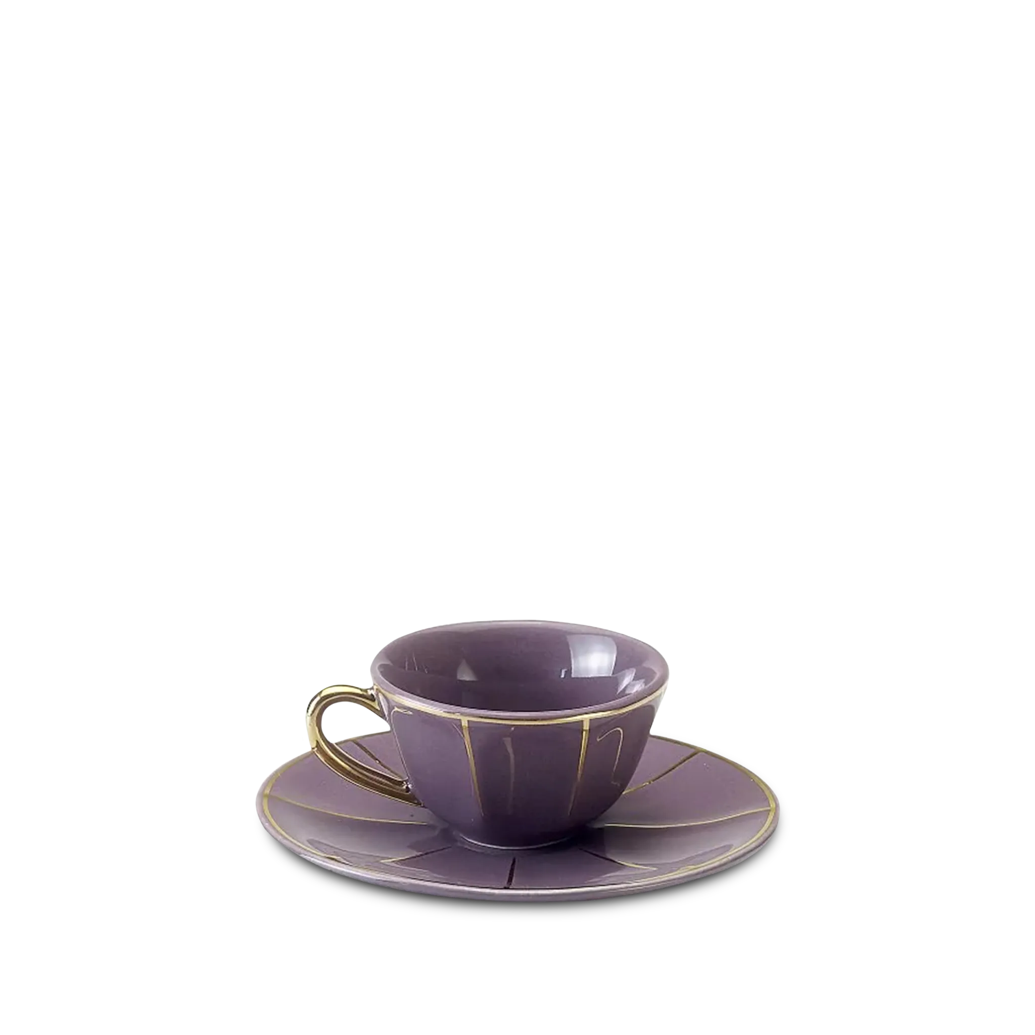 Xícara de Café Roxa Vintage.