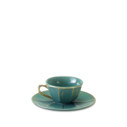 Xícara de Café Verde Vintage.