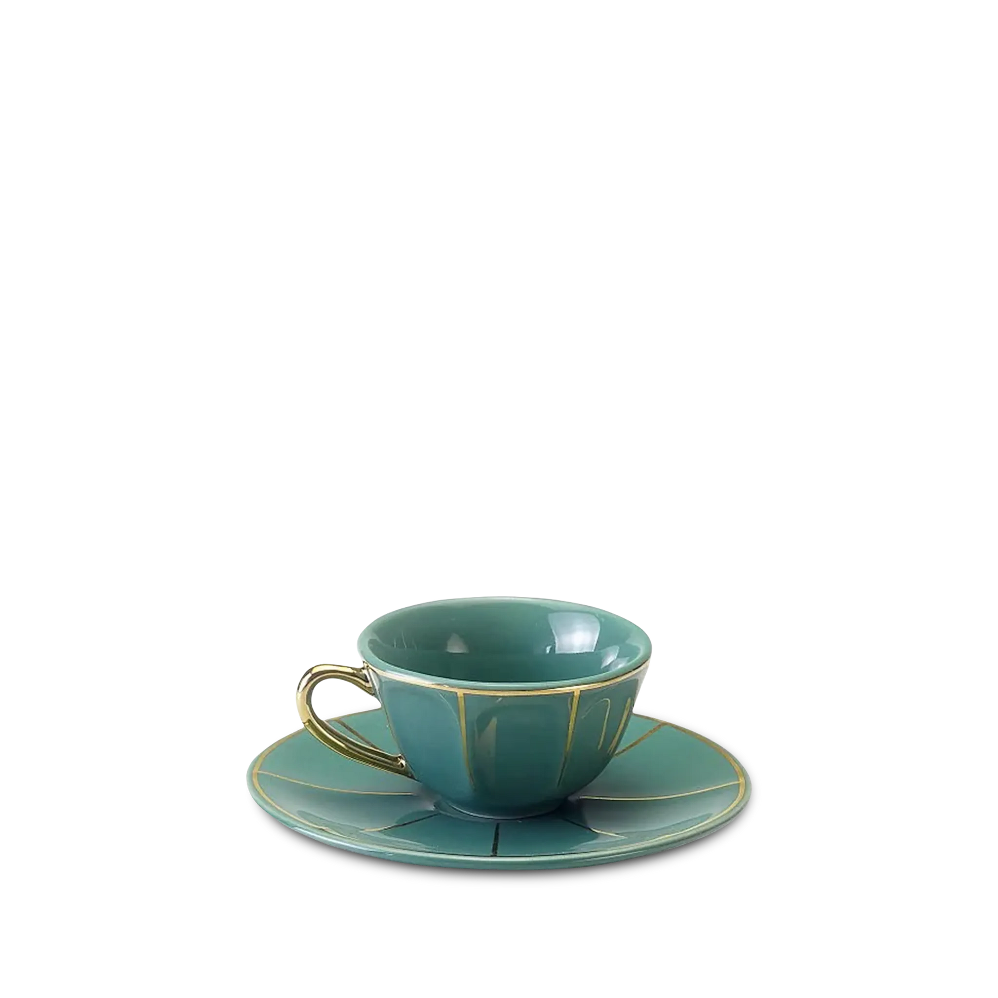 Xícara de Café Verde Vintage.