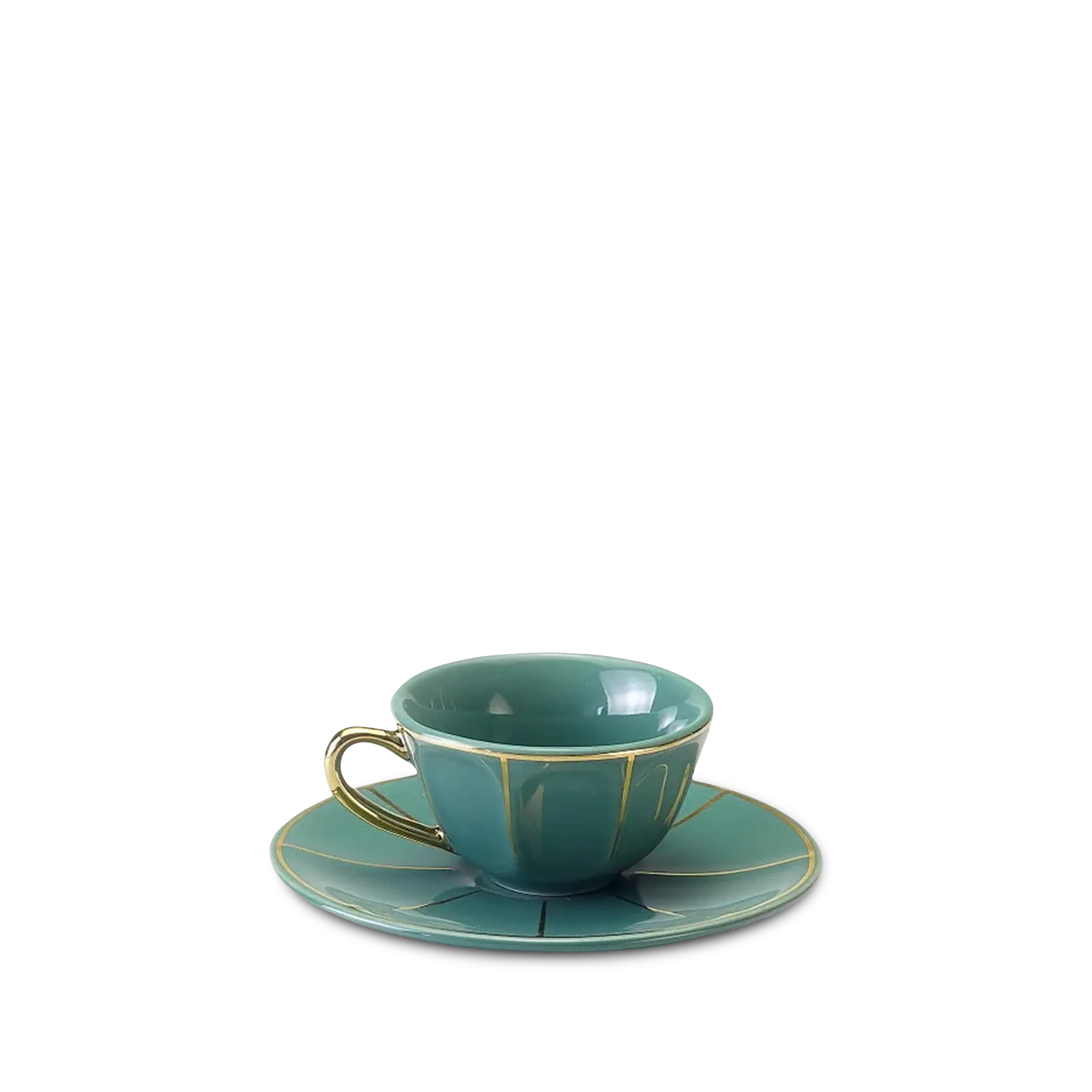 Xícara de Café Verde Vintage.