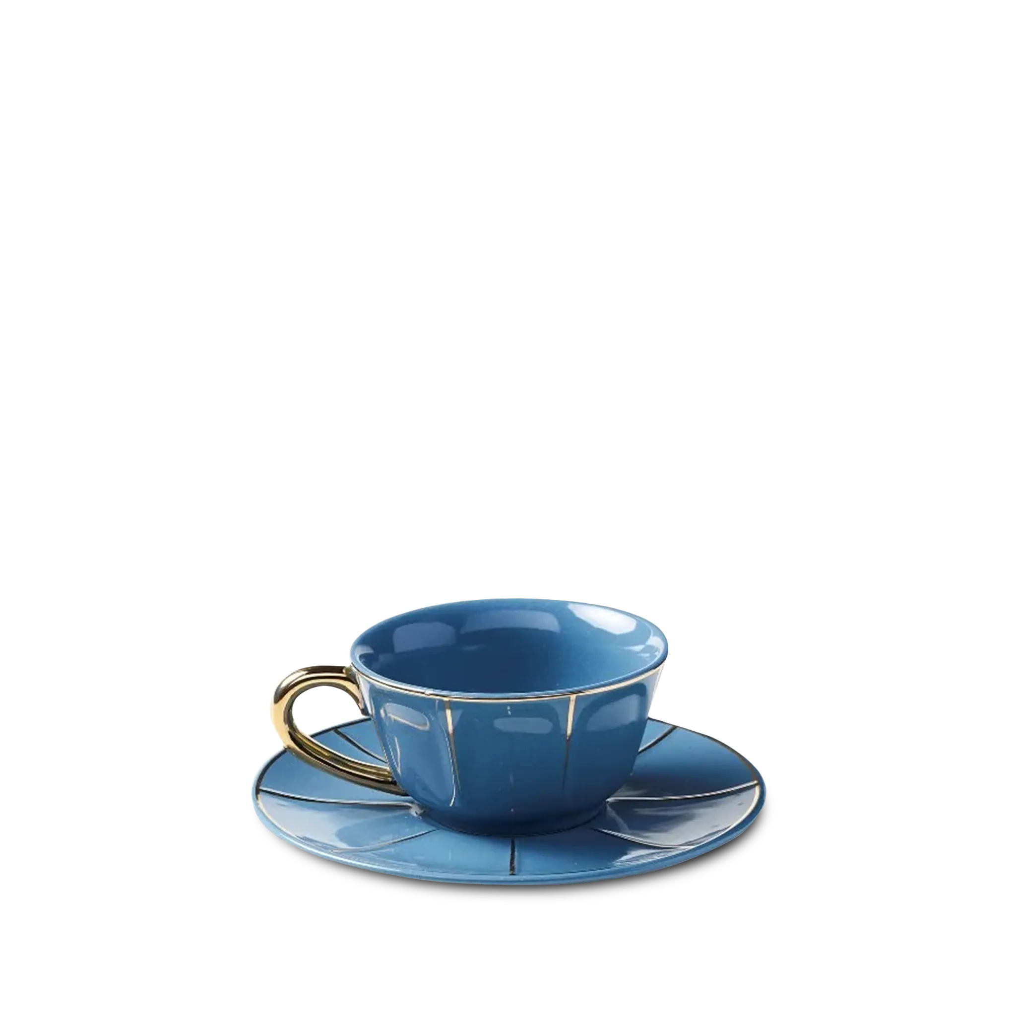 Xícara de Chá Azul Vintage.