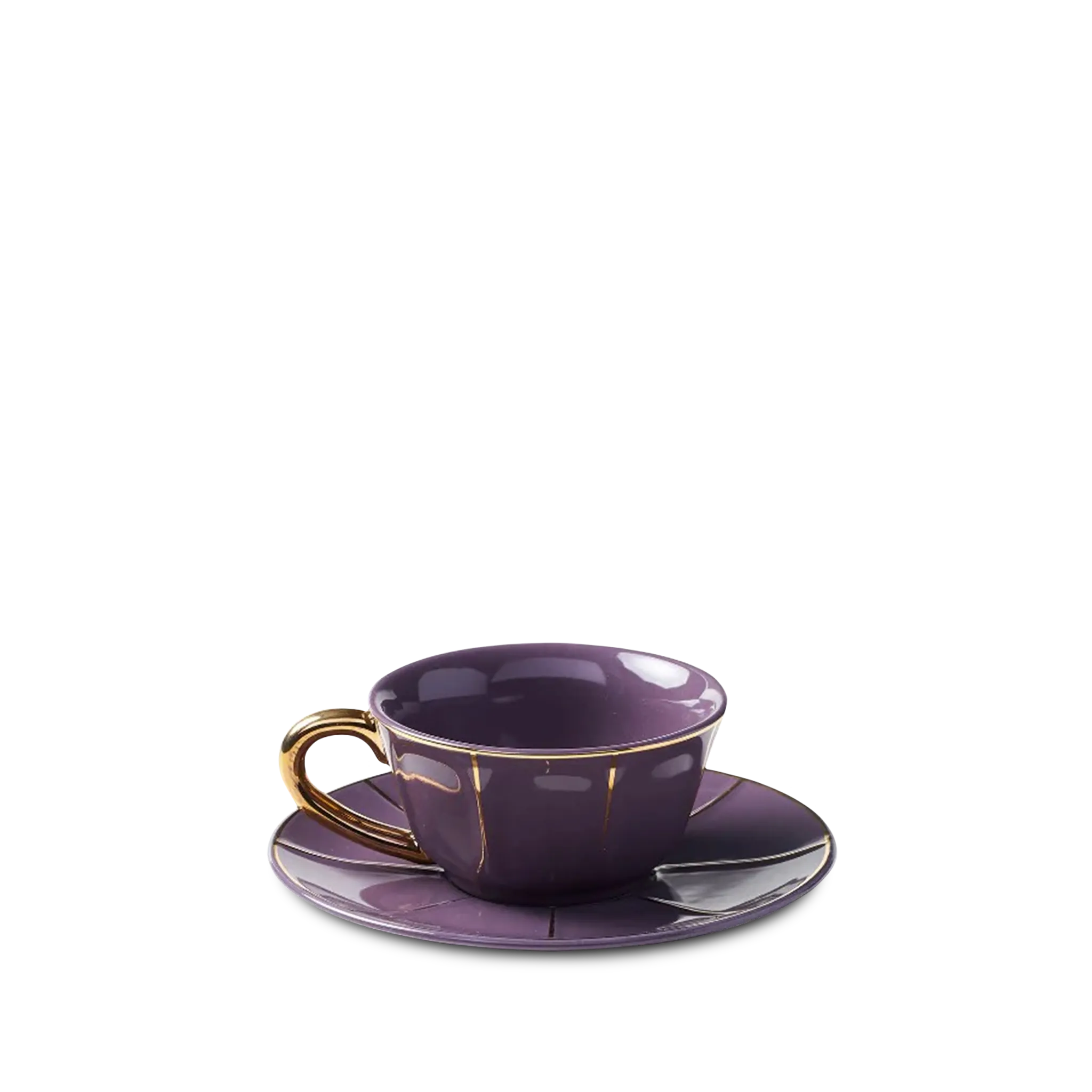 Xícara de Chá Roxa Vintage.