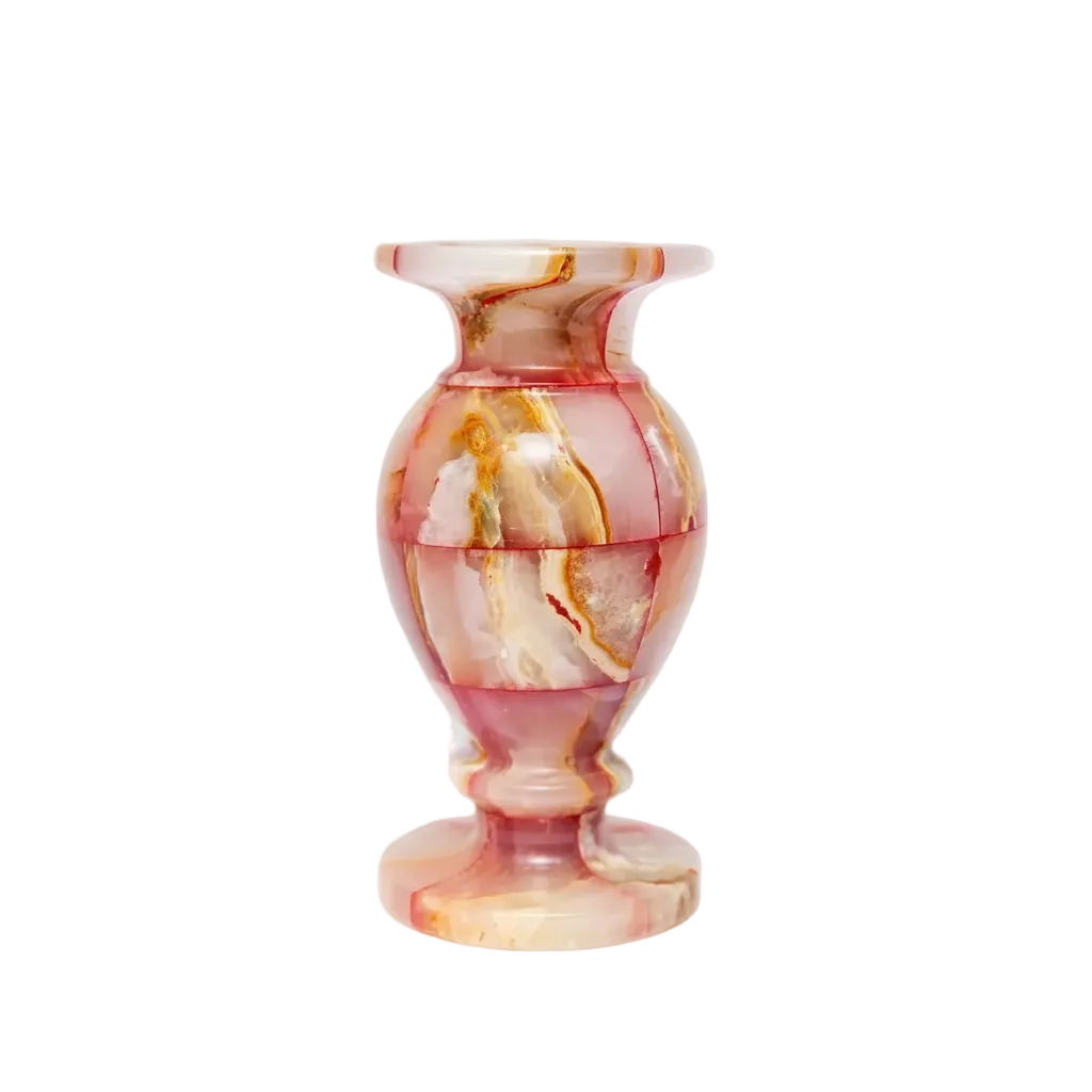 Vaso Ônix Quadriculado Rosa