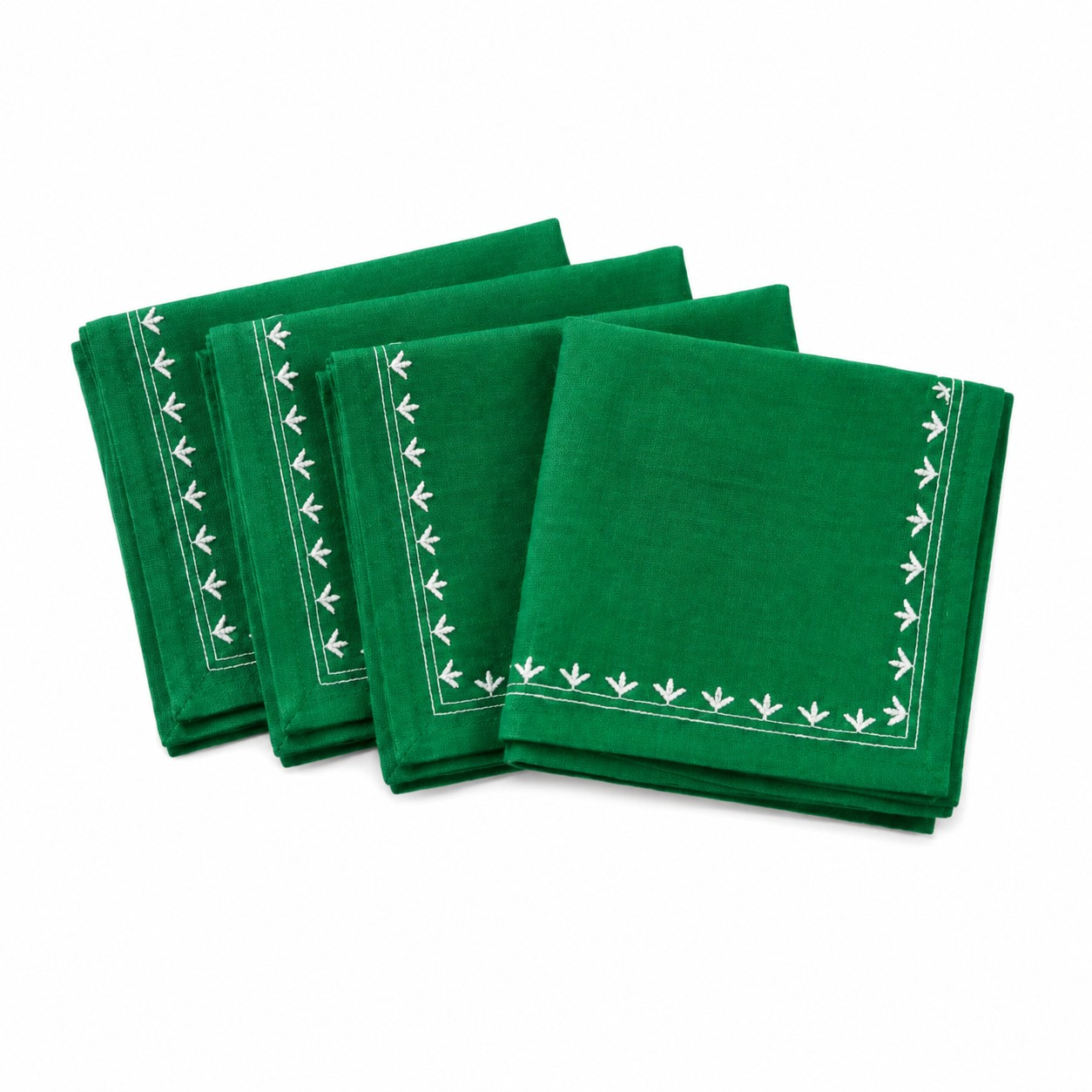 Set 4 Guardanapos Verde Orquídeas Brasileira Marcelo Antunes